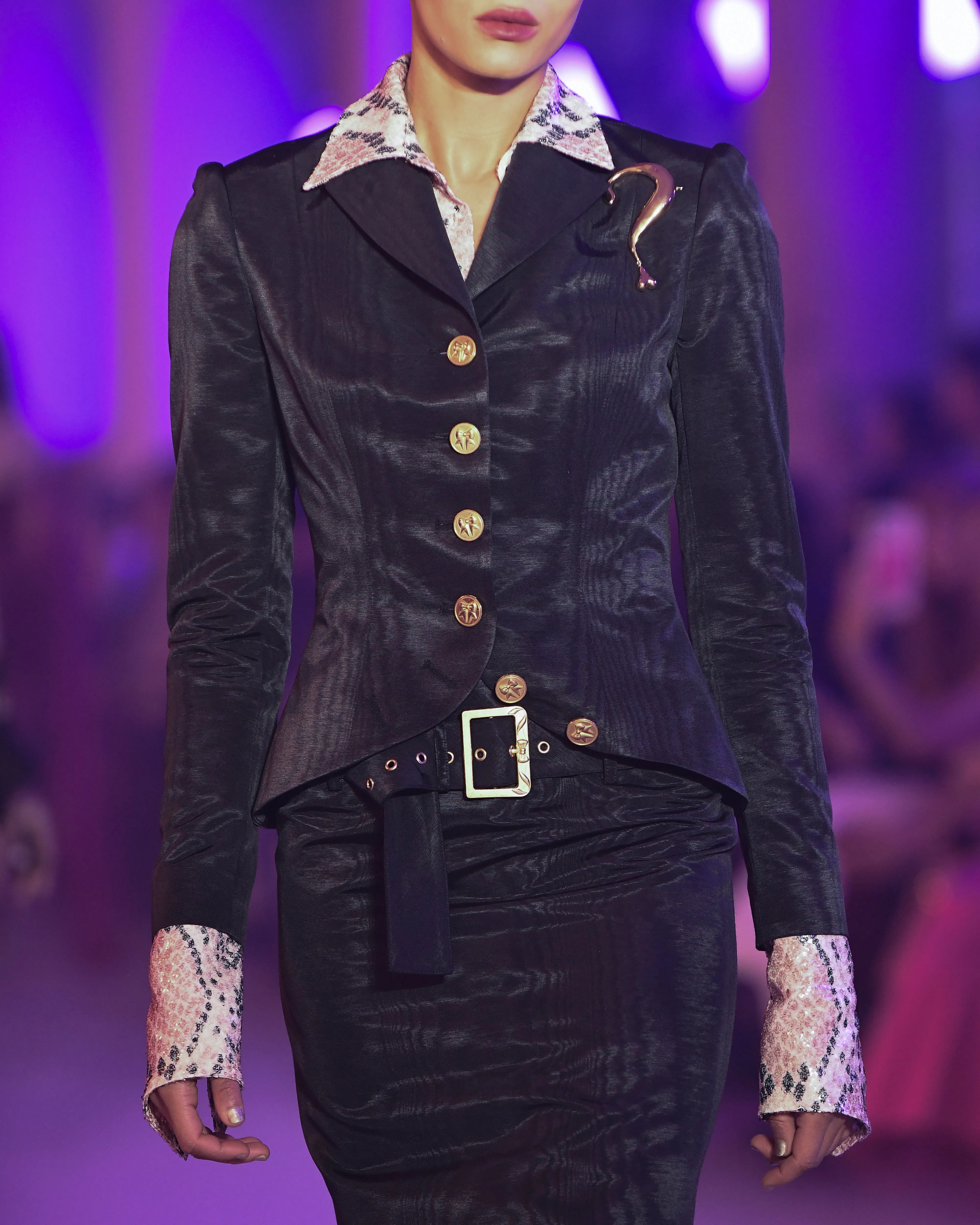 Salon Jacket in Black Moire sold by Wiederhoeft product image thumbnail 5