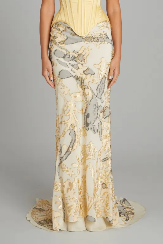 Gallery Skirt in Fil Coupe made by Wiederhoeft