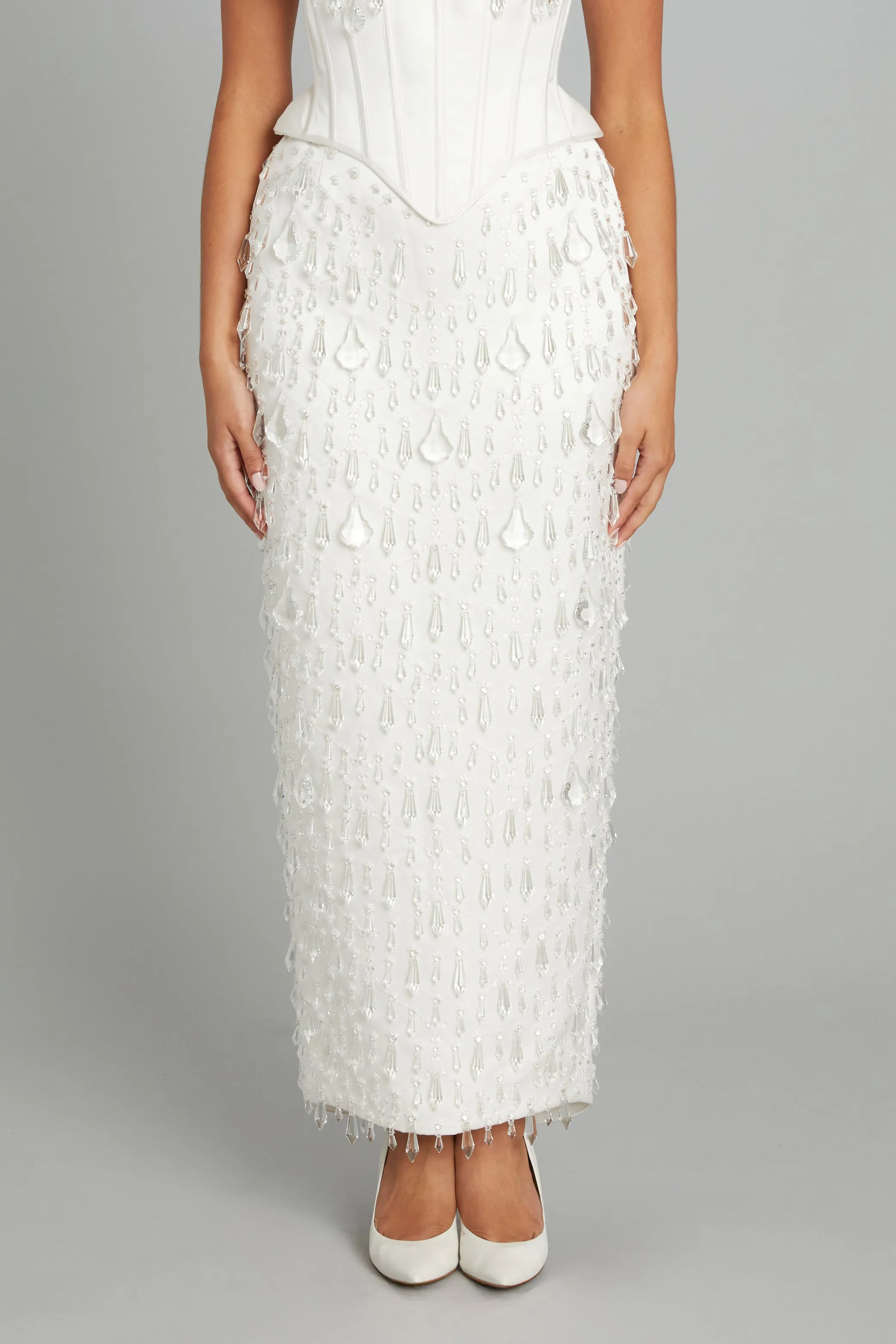 Ankle-Length Crystal Chandelier Skirt sold by Wiederhoeft