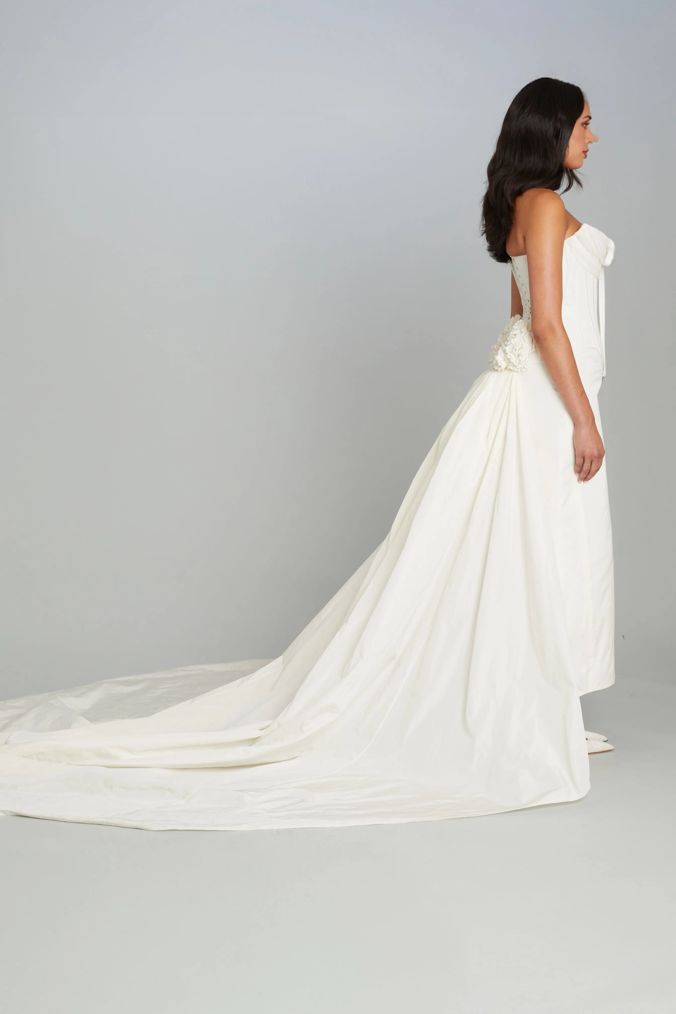 Ophelia Skirt in White Taffeta sold by Wiederhoeft product image thumbnail 3