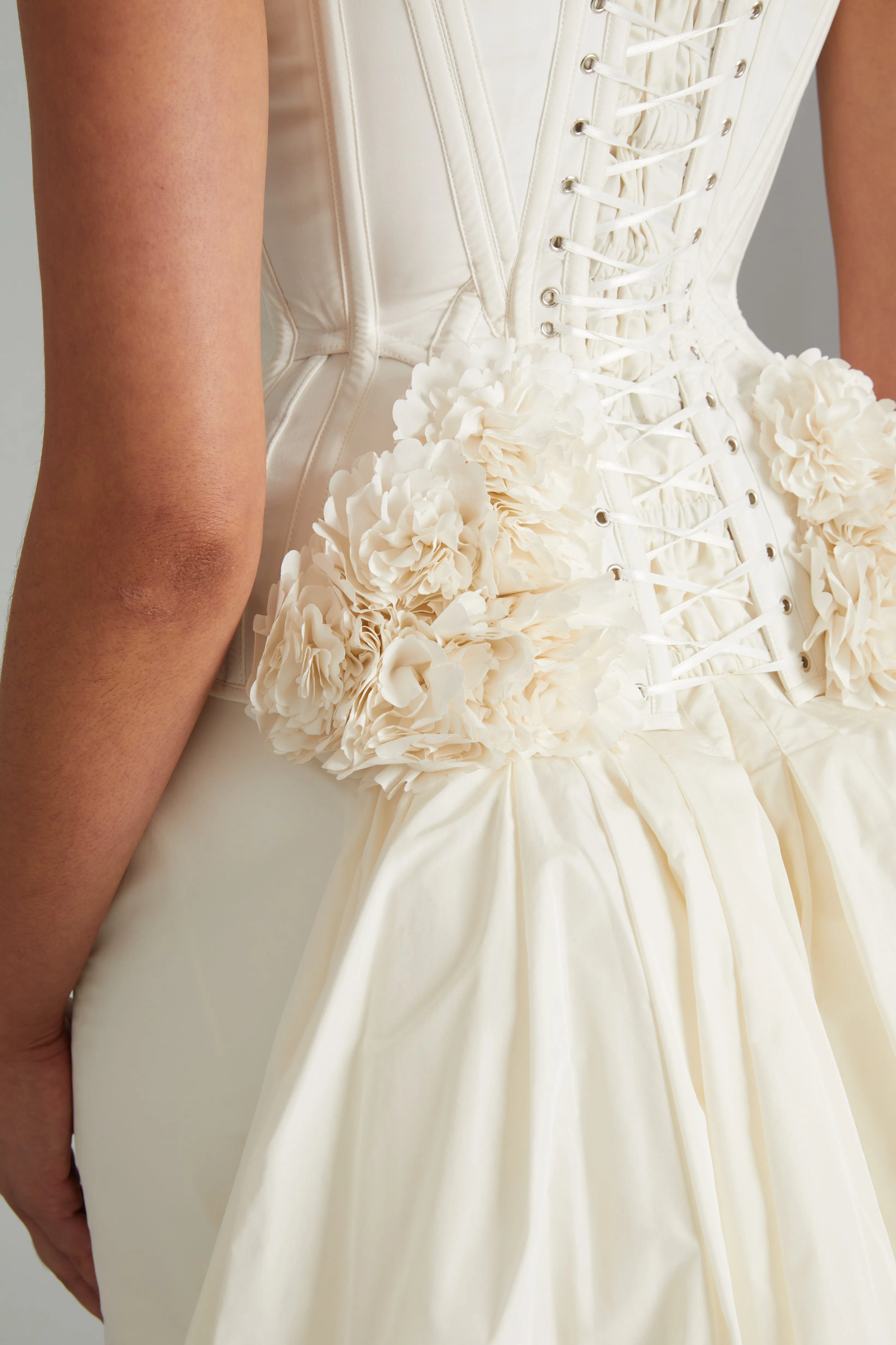 Ophelia Skirt in White Taffeta sold by Wiederhoeft product image thumbnail 5