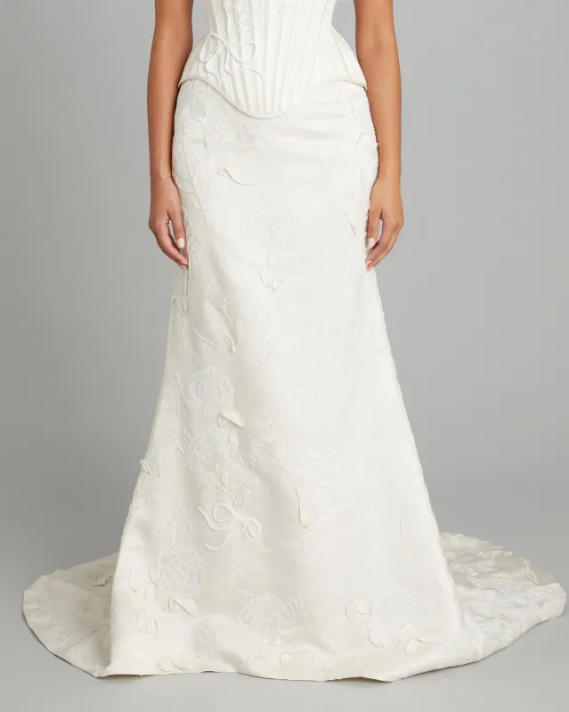 Classic Skirt with Carnation Embroidery sold by Wiederhoeft