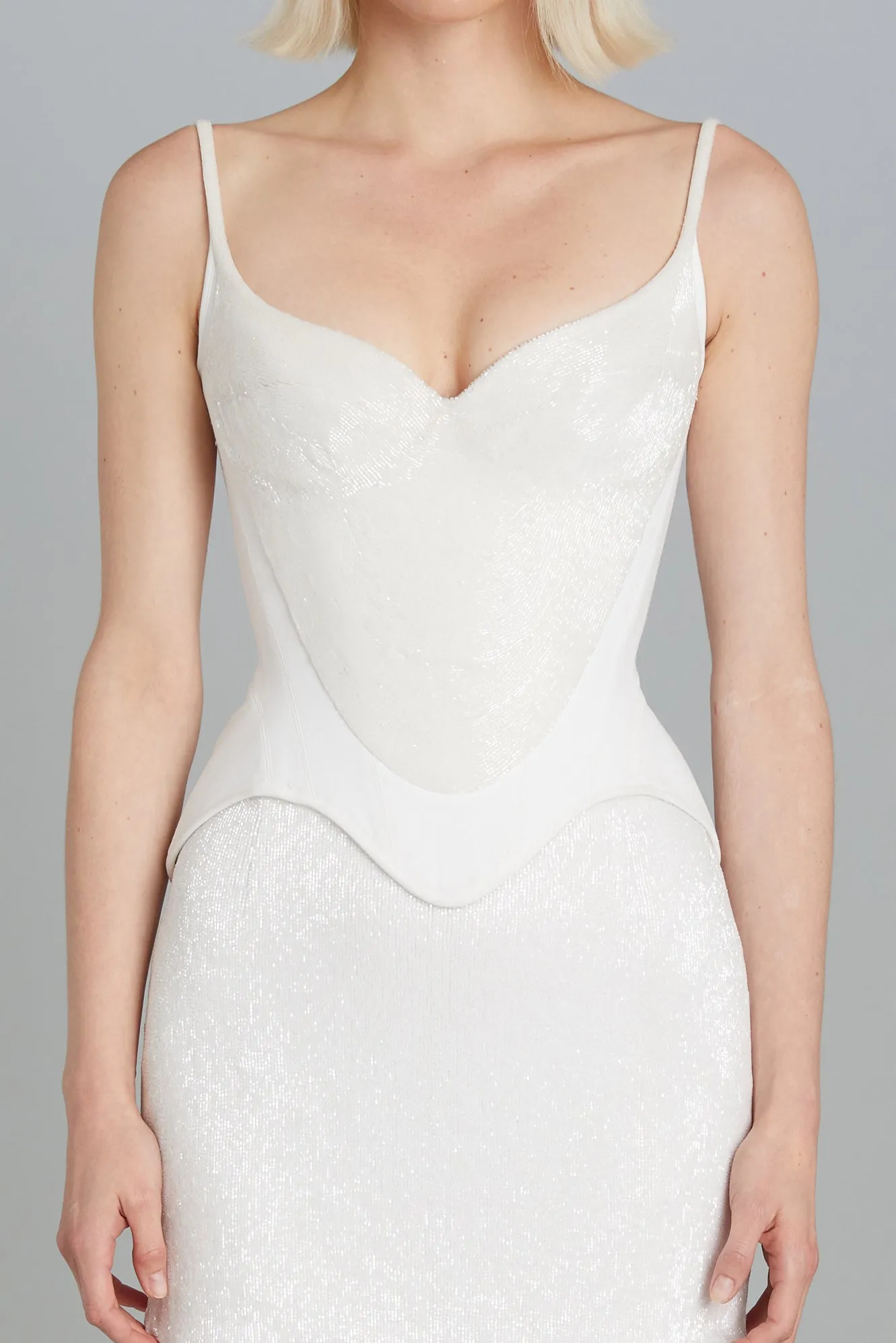 Salon Corset with Breastplate Embroidery sold by Wiederhoeft