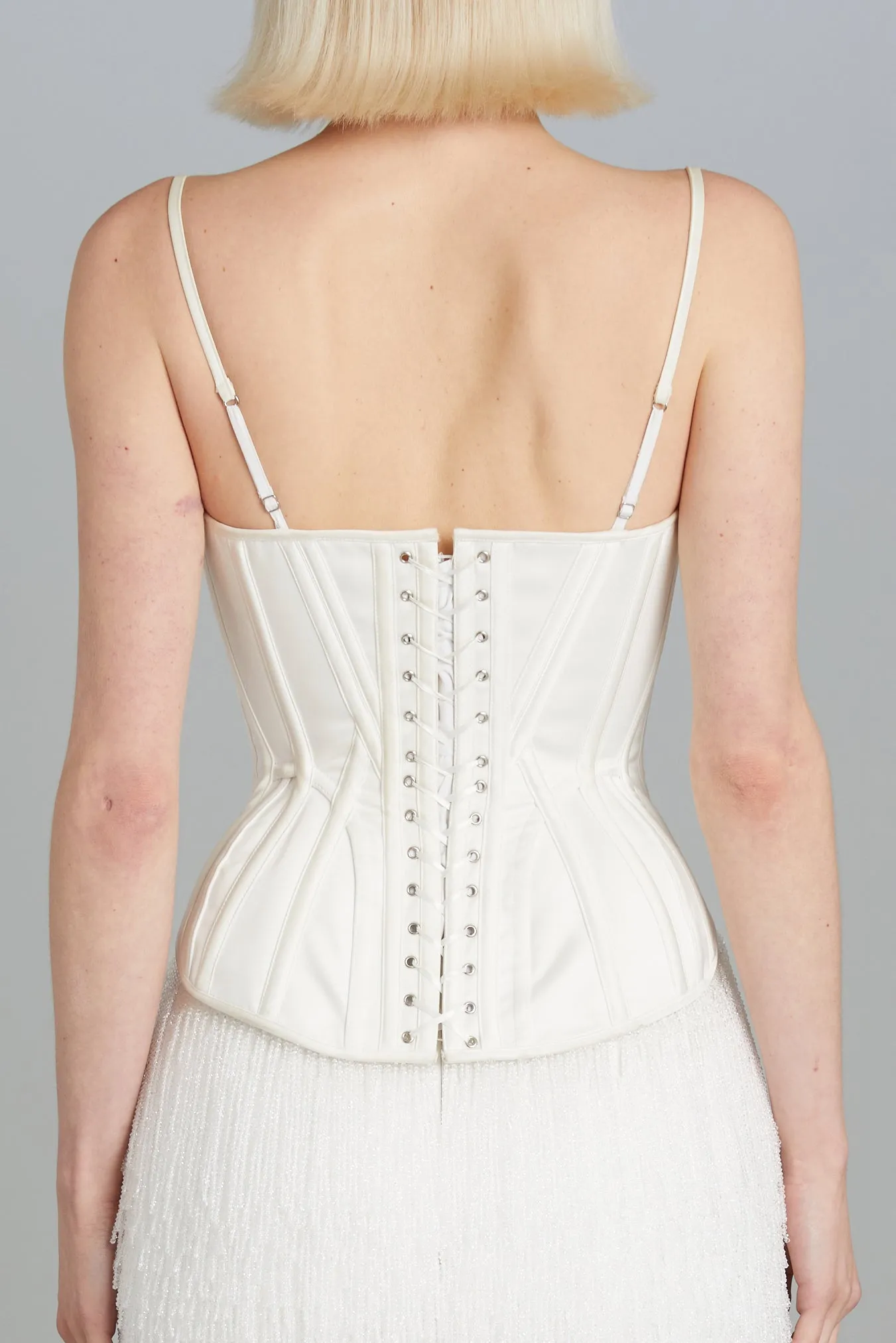 Salon Corset in Matte Satin sold by Wiederhoeft product image thumbnail 4