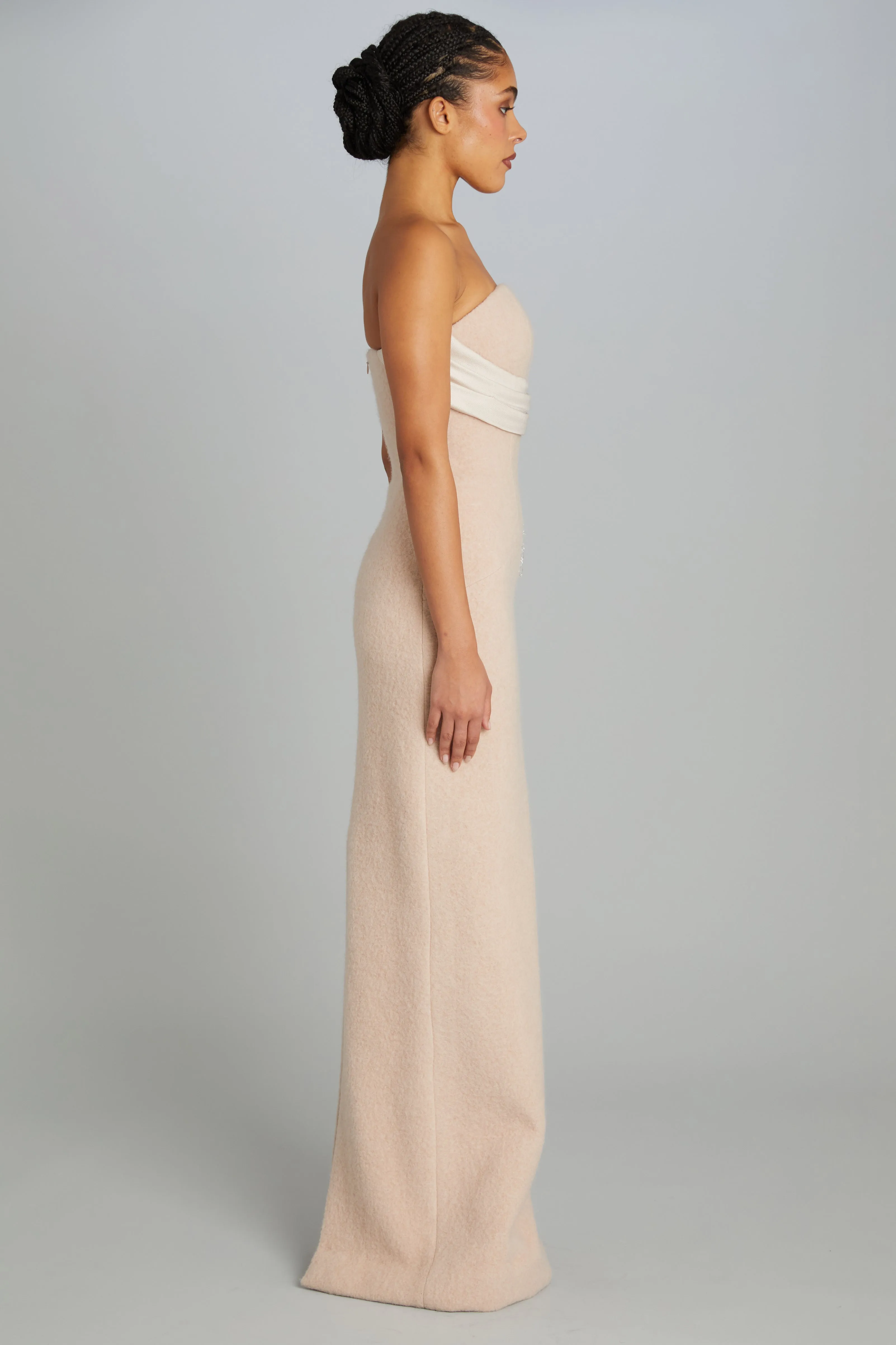 Historian Gown in Blush Wool sold by Wiederhoeft product image thumbnail 3