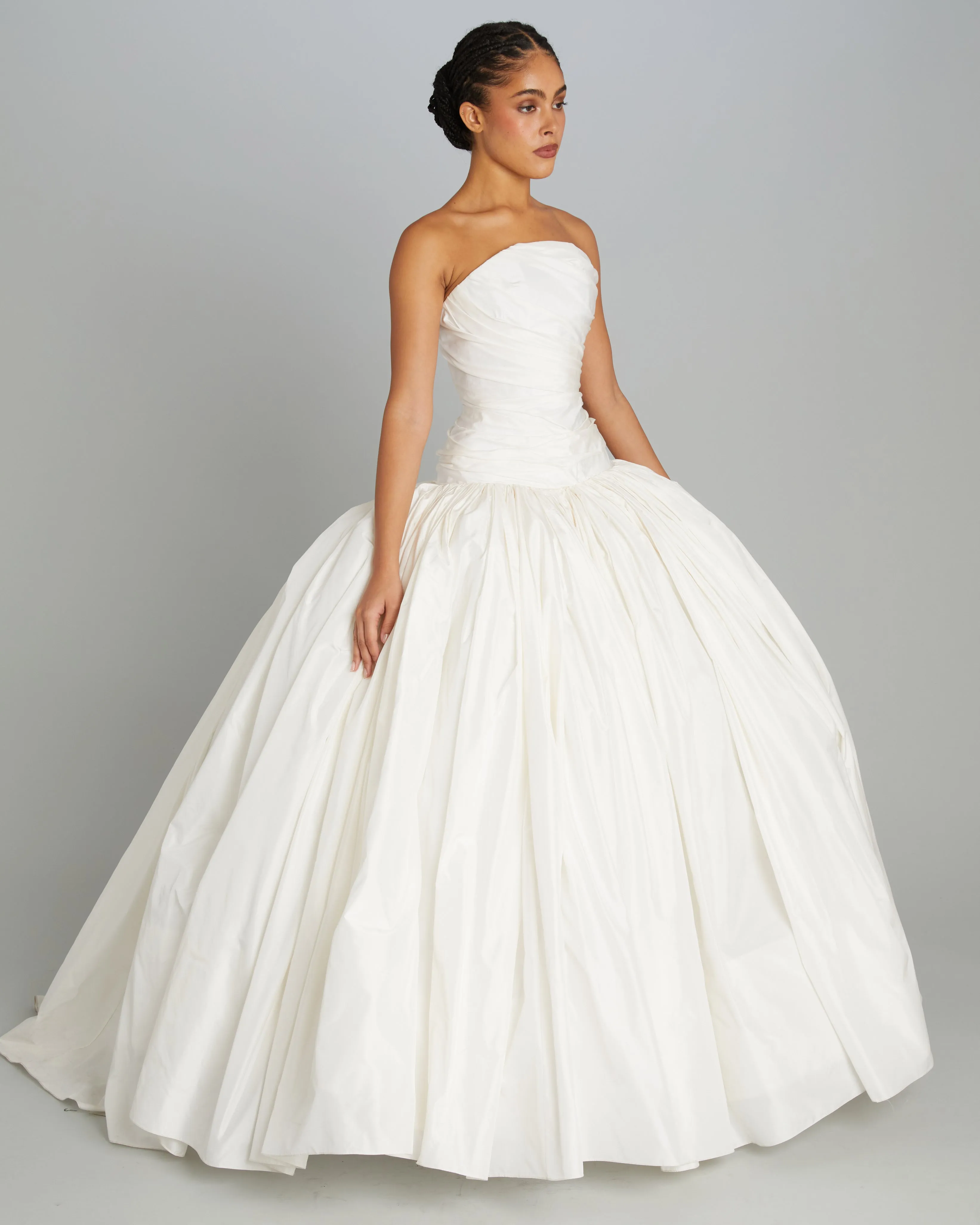 Norma Gown in White Silk Taffeta sold by Wiederhoeft product image thumbnail 2