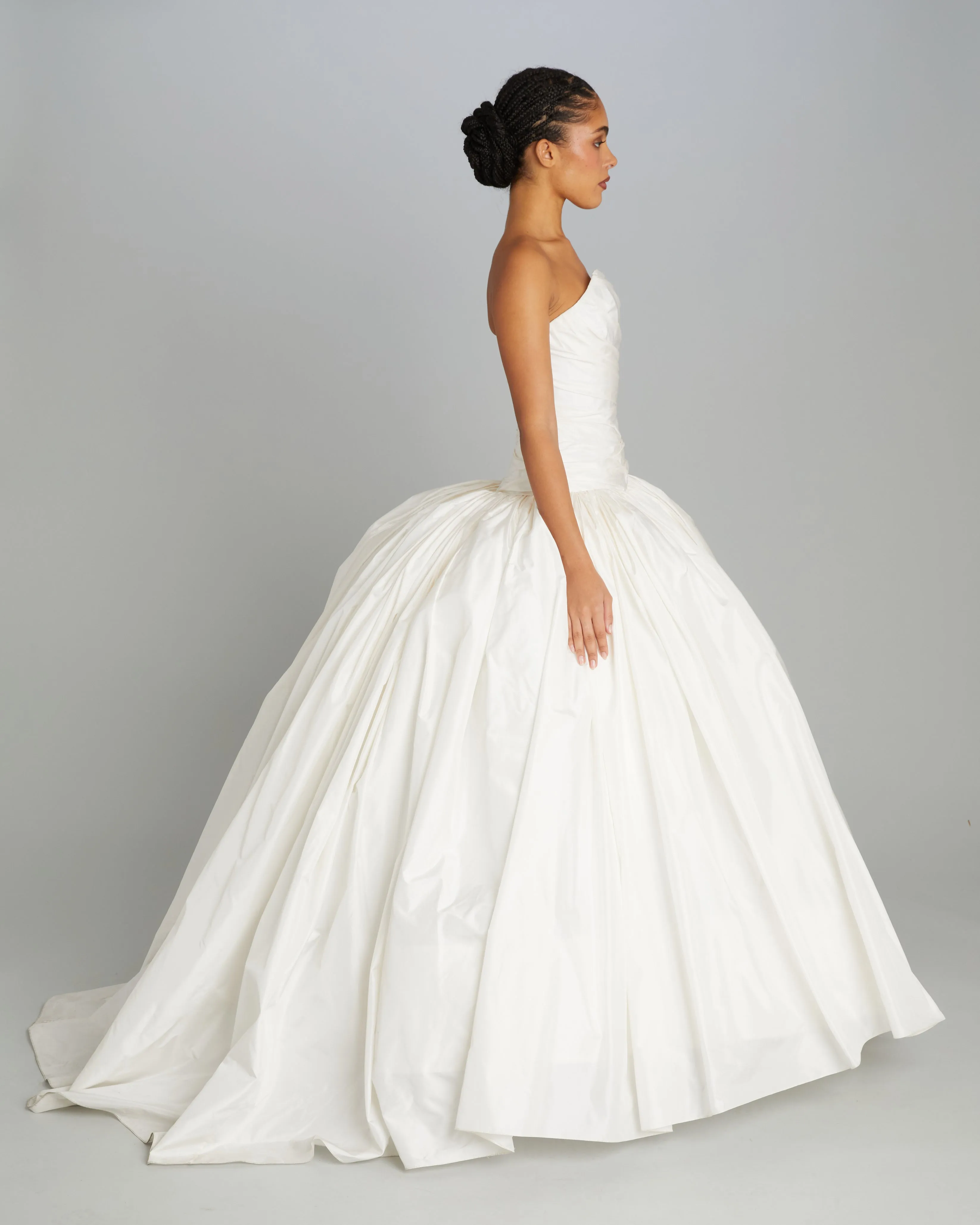 Norma Gown in White Silk Taffeta sold by Wiederhoeft product image thumbnail 3