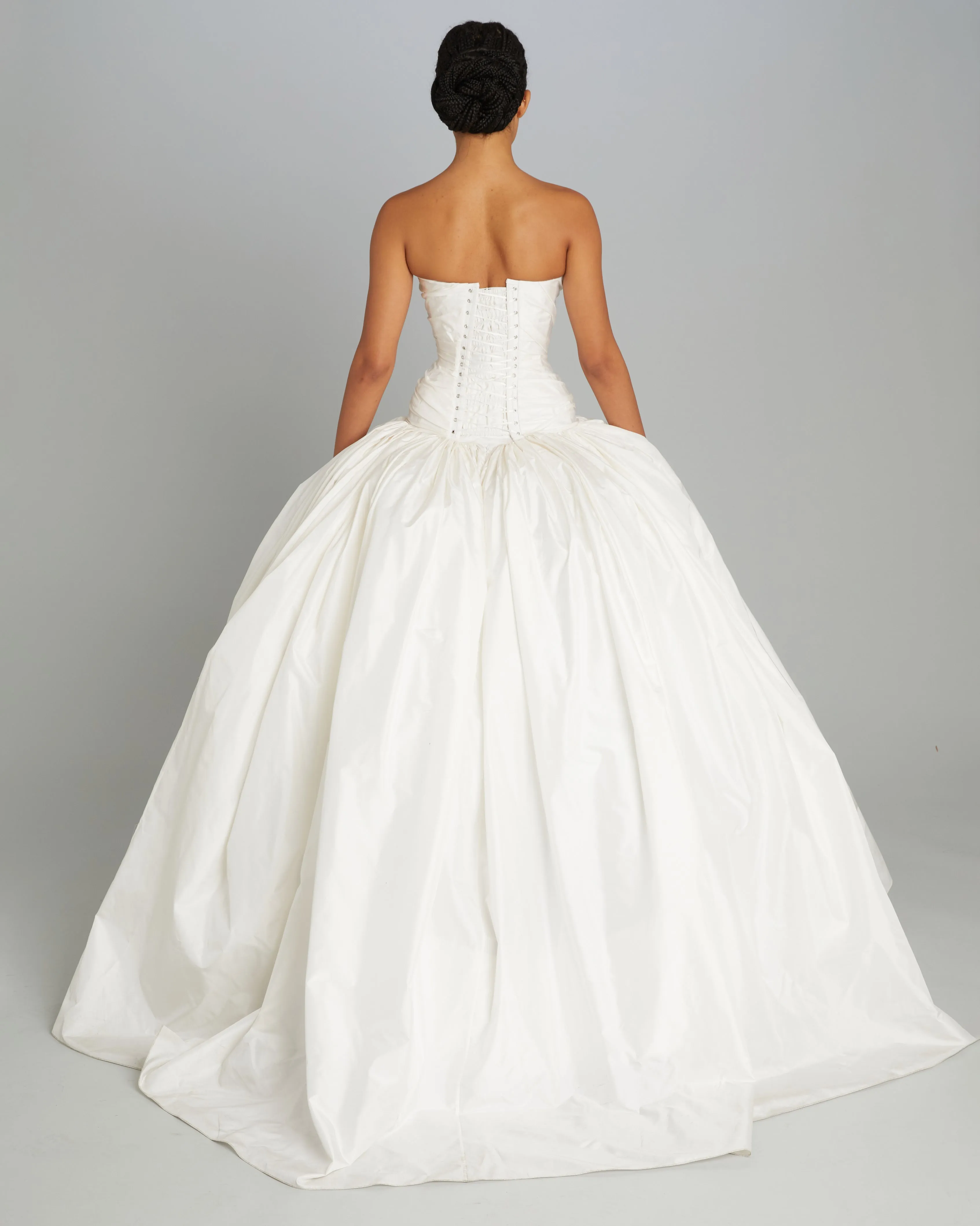 Norma Gown in White Silk Taffeta sold by Wiederhoeft product image thumbnail 4