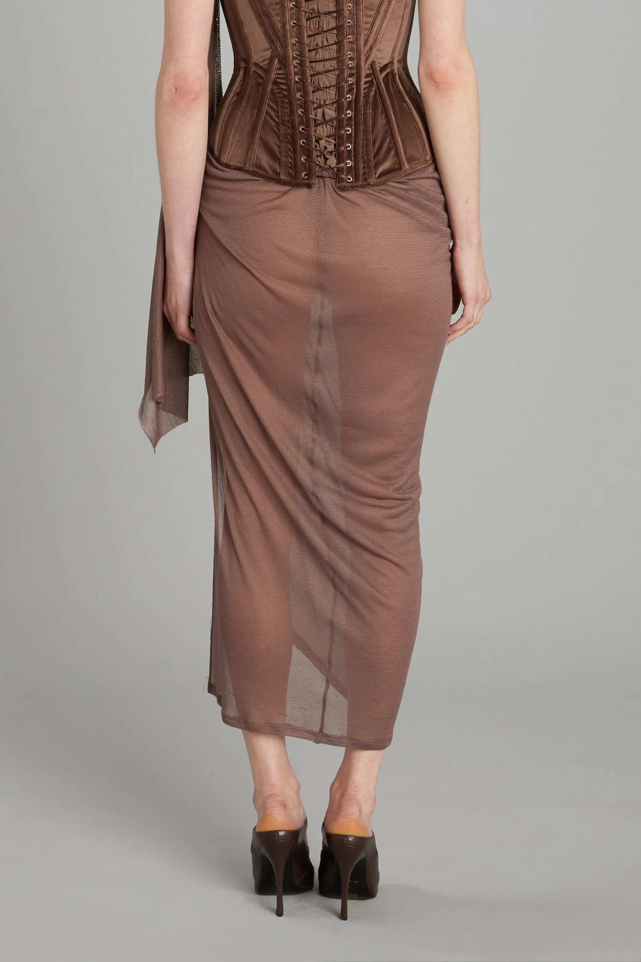 Draped Skirt in Mesh sold by Wiederhoeft product image thumbnail 4