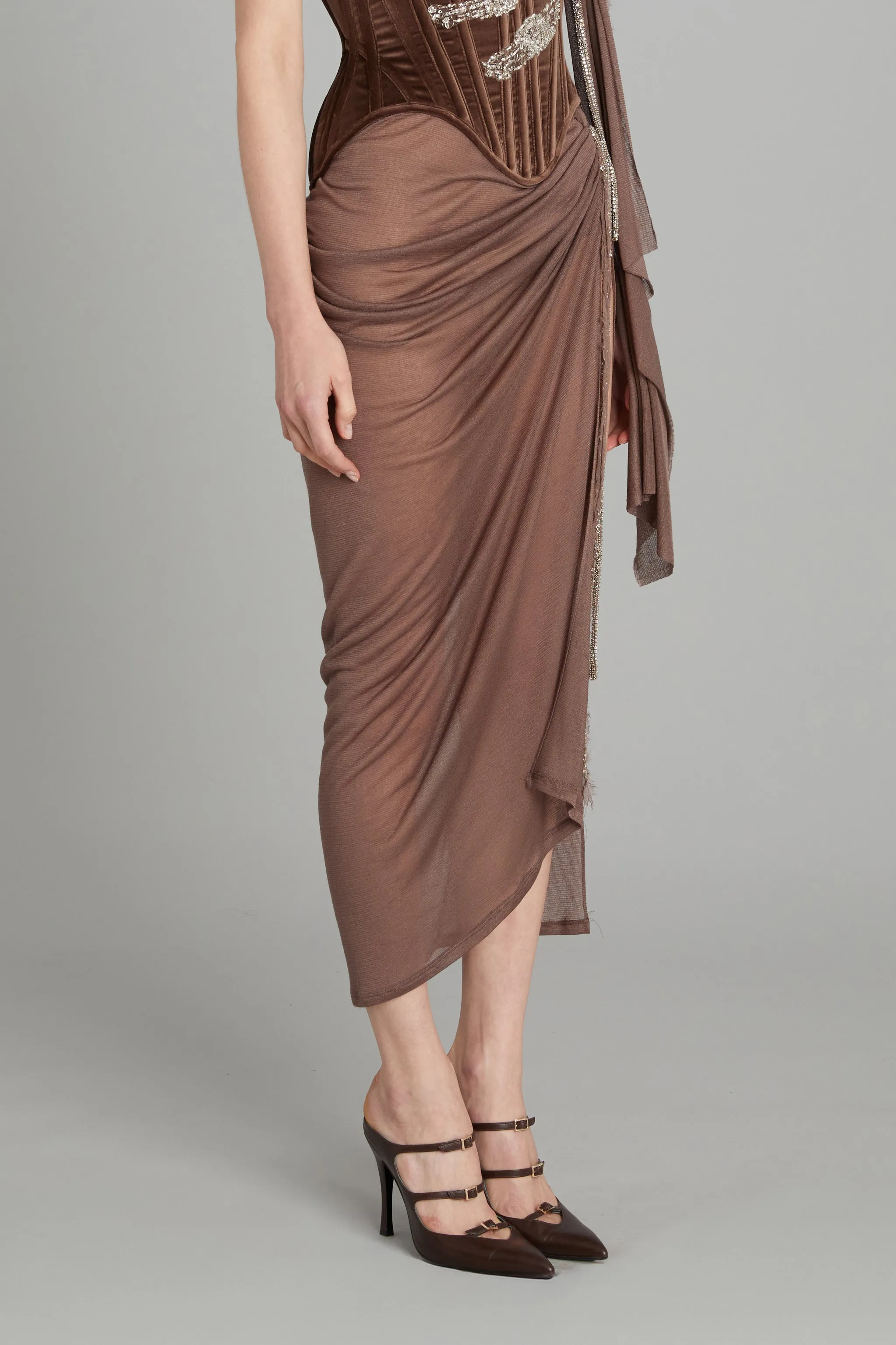 Draped Skirt in Mesh sold by Wiederhoeft product image thumbnail 2