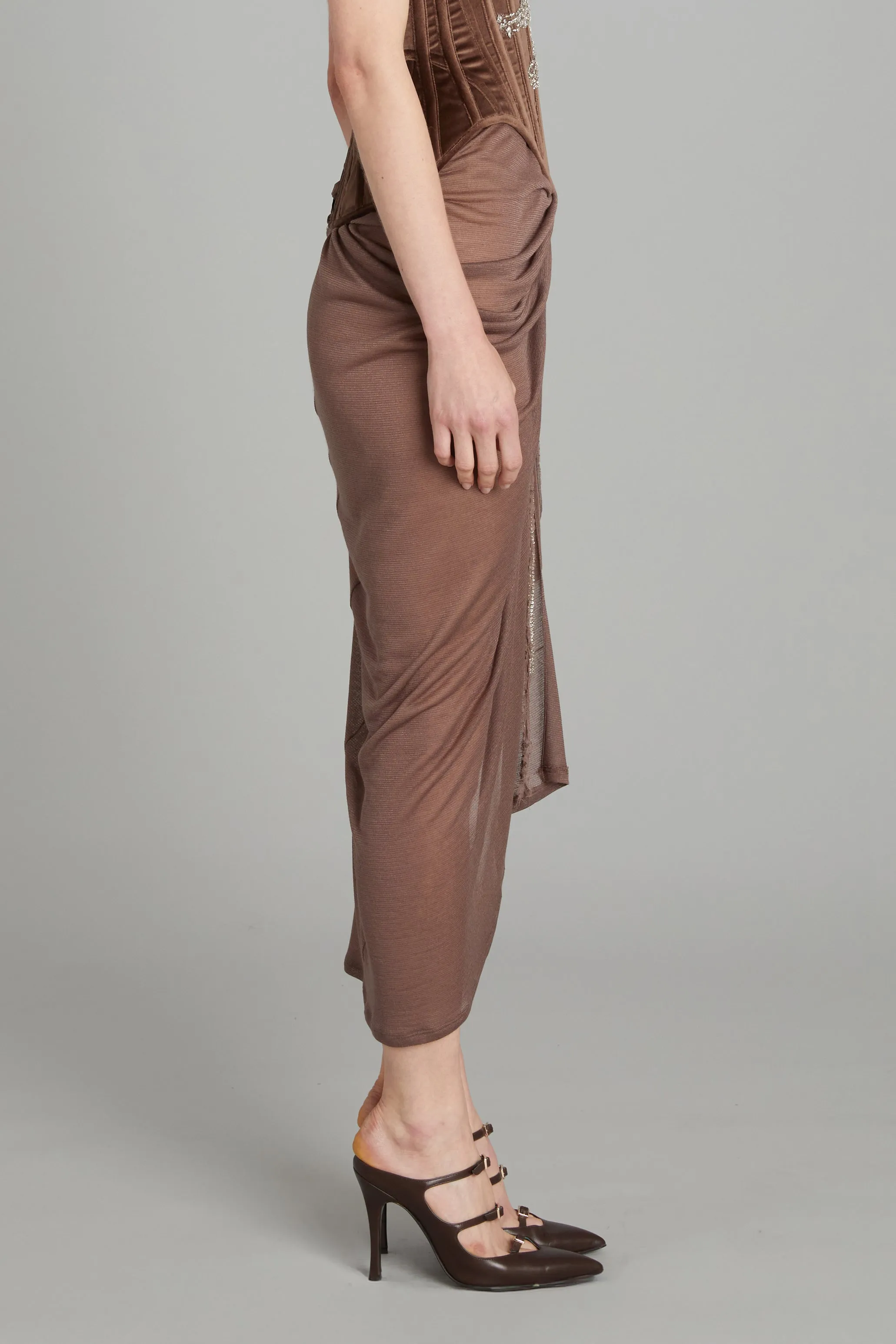Draped Skirt in Mesh sold by Wiederhoeft product image thumbnail 3