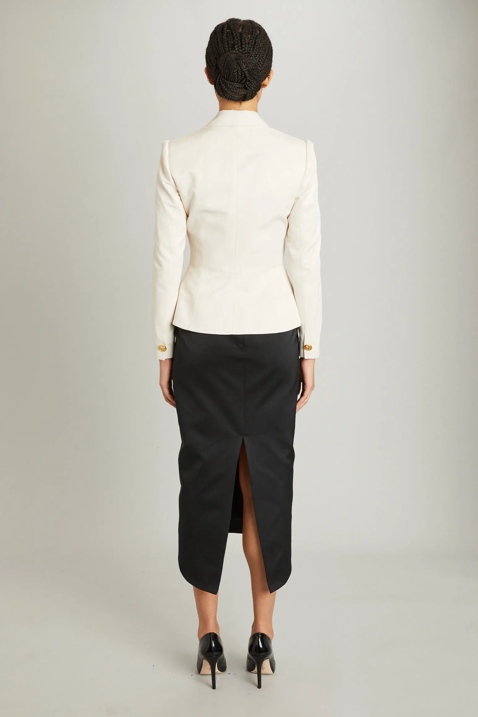 Salon Jacket in Ivory Moire sold by Wiederhoeft product image thumbnail 4