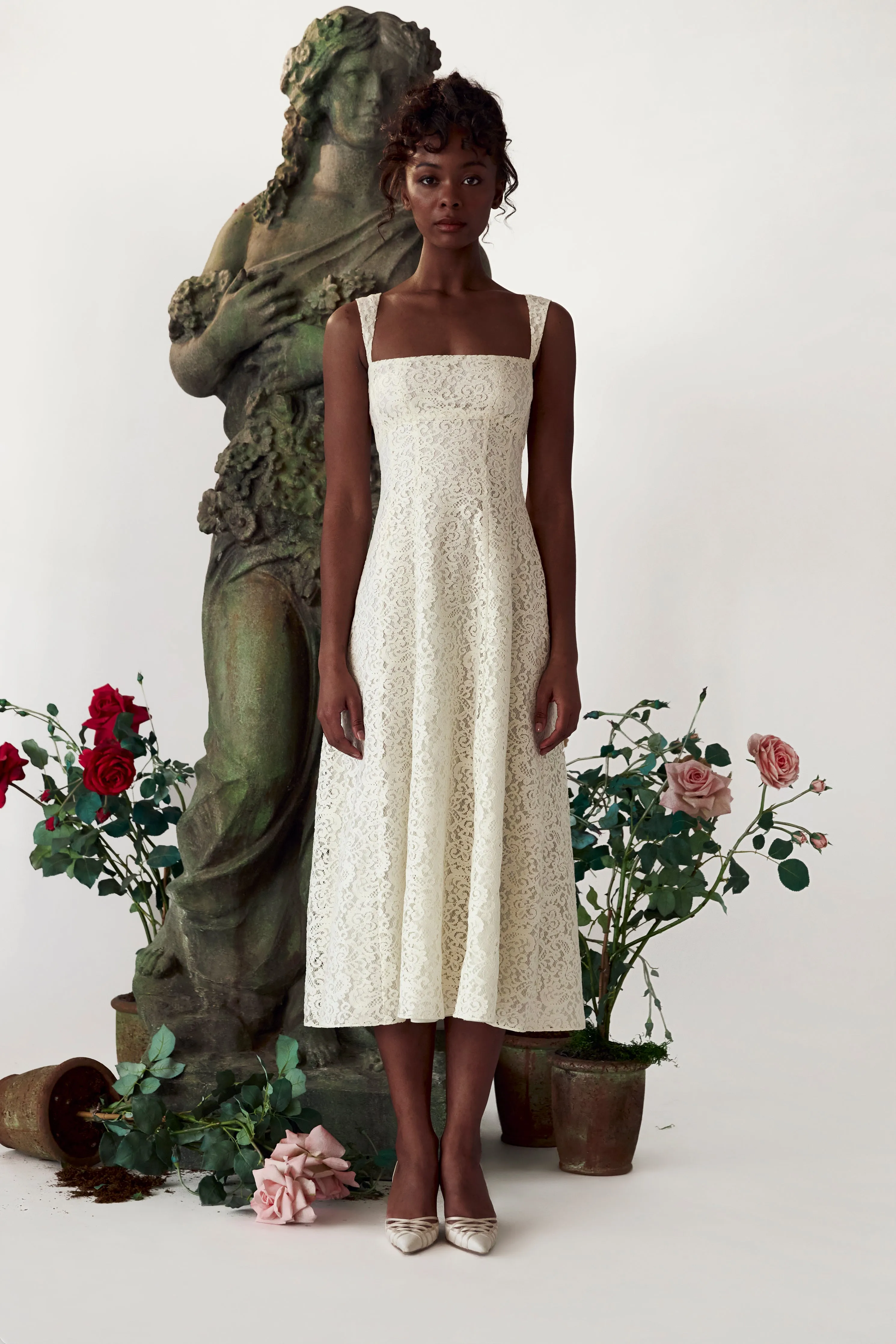 マカロンレースワンピース(macaron lace dress) ミシェルマカロン レースニットワンピース ブラック - メルカリ