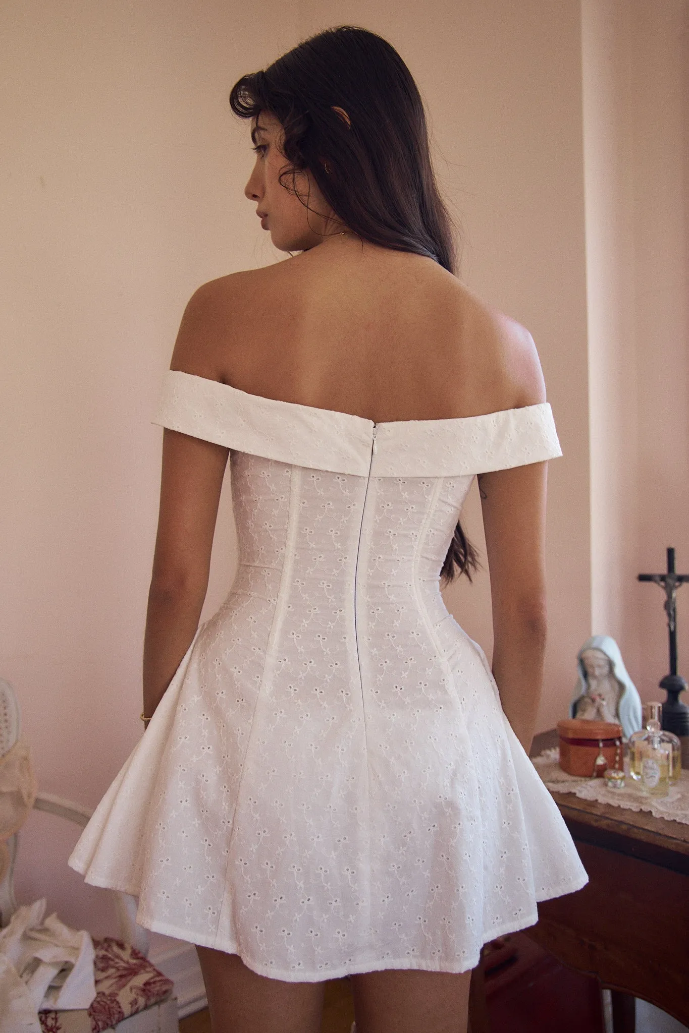 Lady in Eyelet White sold by Mirror Palais product image thumbnail 5