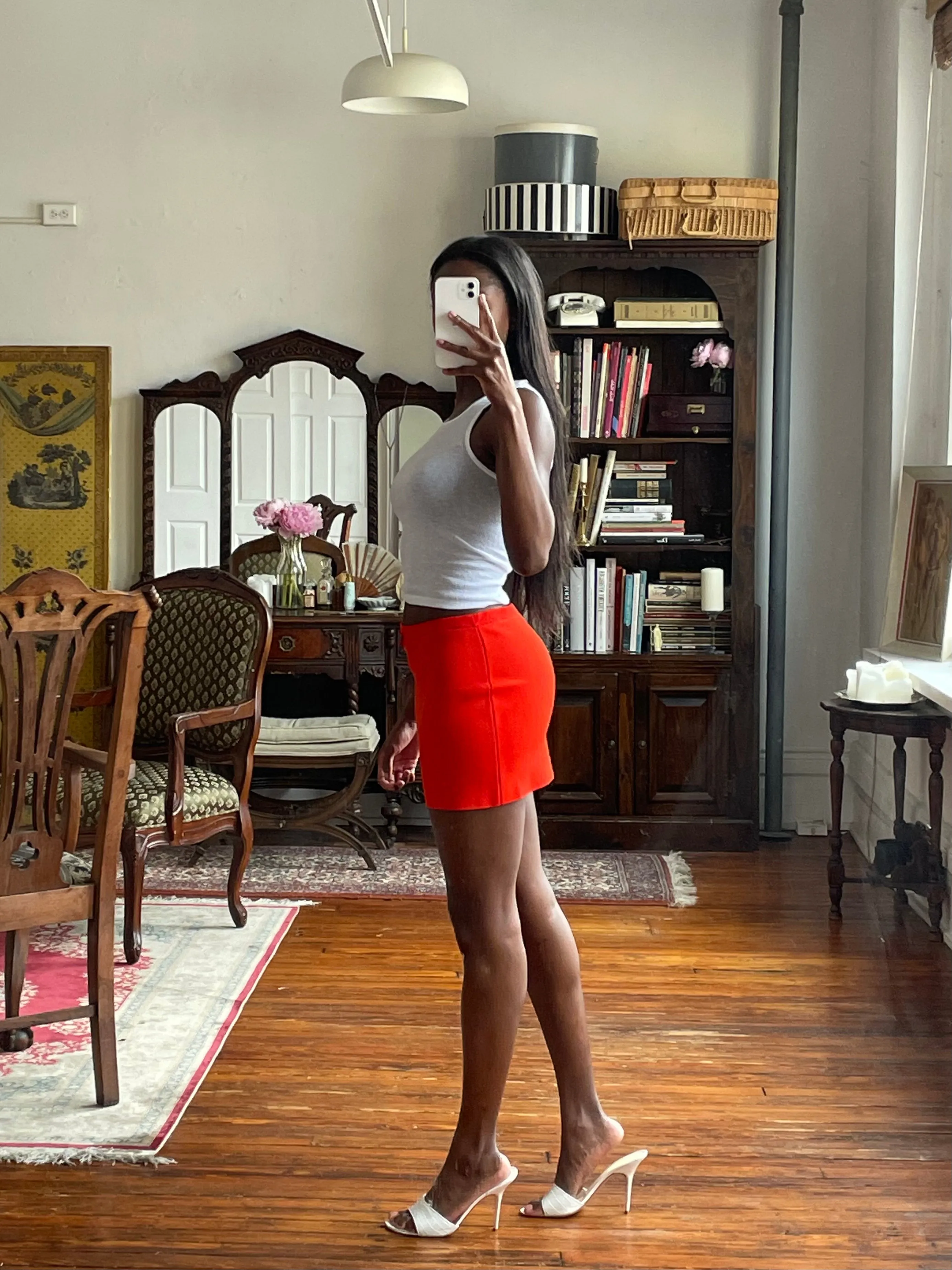 Sample Knit Skirt Orange XS sold by Mirror Palais product image thumbnail 2