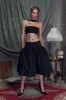 Taffeta Skirt Noir Lady Length sold by Mirror Palais