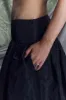 Taffeta Skirt Noir Lady Length sold by Mirror Palais