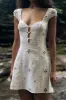 Maria Micro Mini Dress in Leite sold by Mirror Palais
