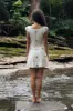 Maria Micro Mini Dress in Leite sold by Mirror Palais