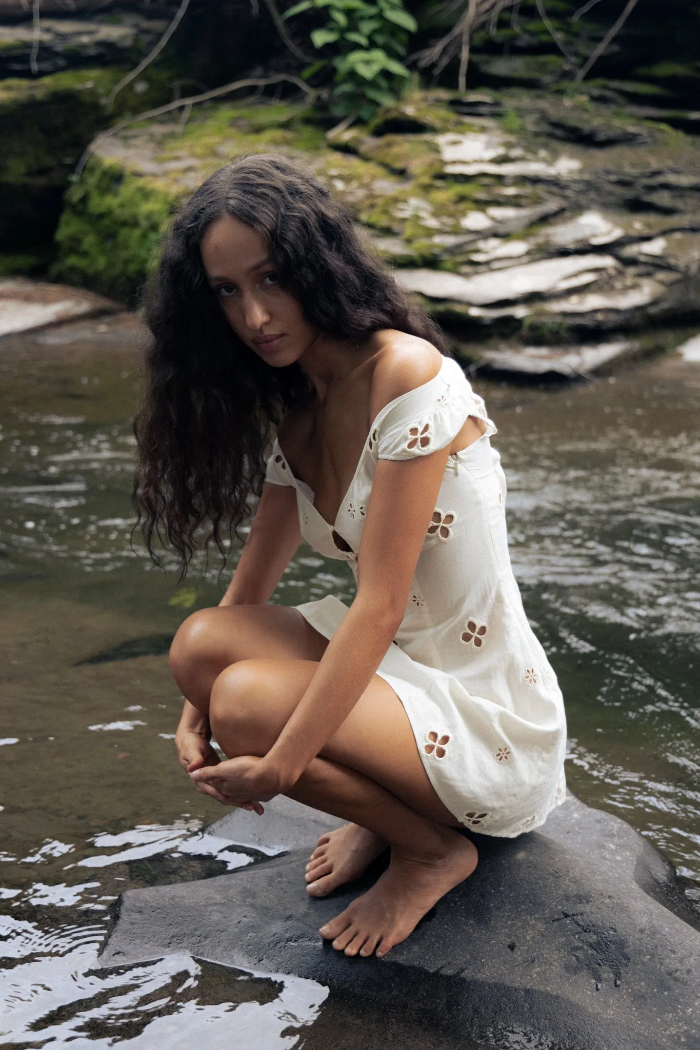 Maria Micro Mini Dress in Leite sold by Mirror Palais product image thumbnail 3