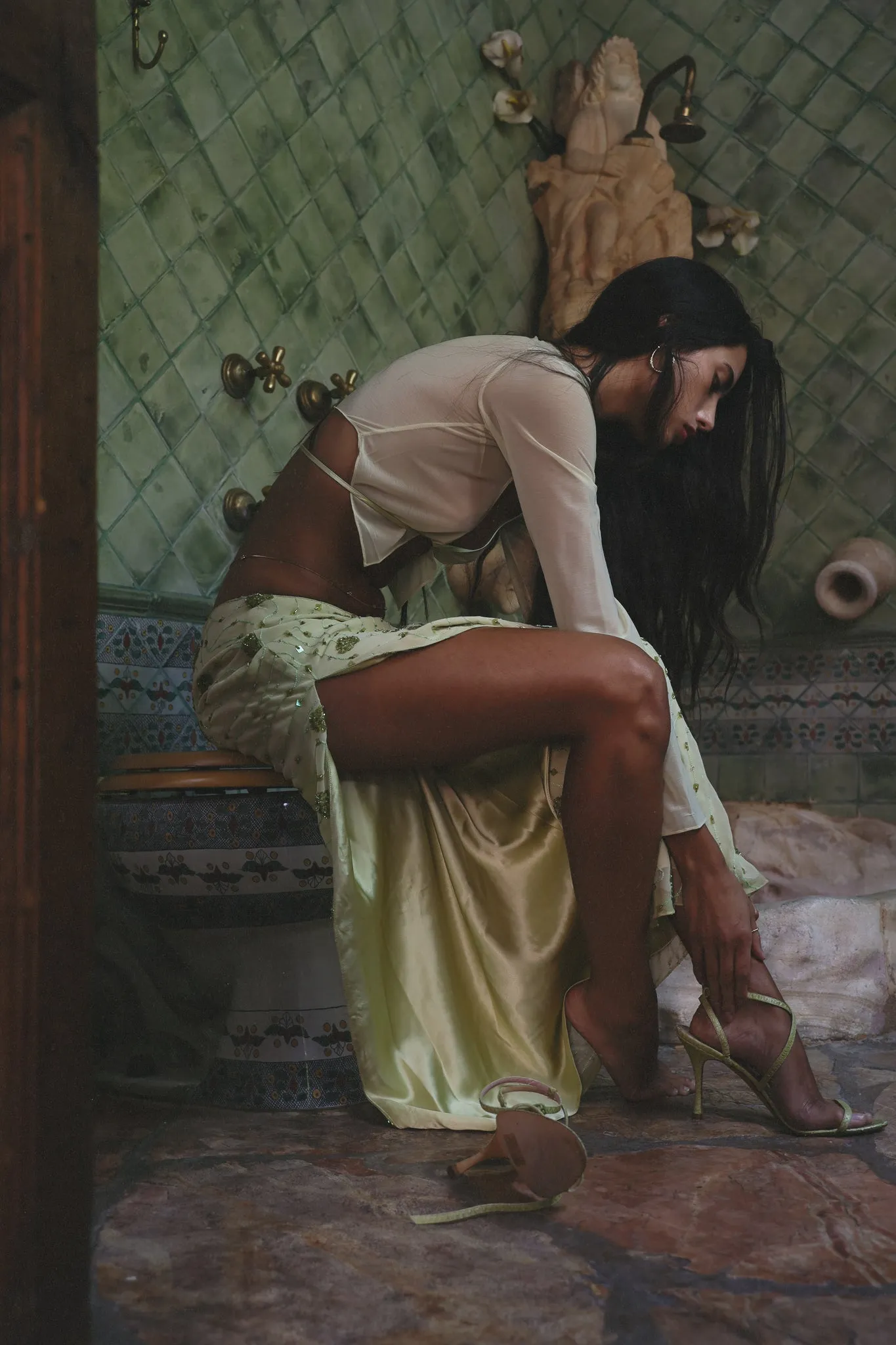 Corset Cover in Lime sold by Mirror Palais product image thumbnail 4