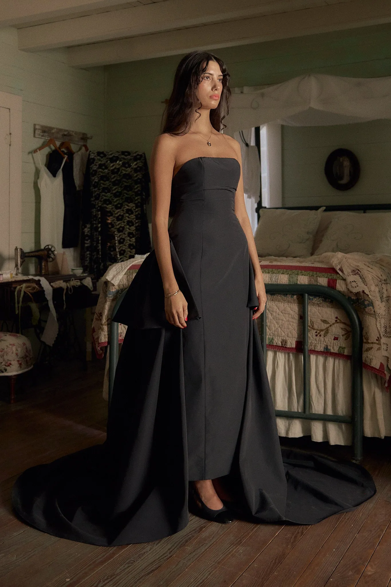 Funny Face Gown in Noir sold by Mirror Palais product image thumbnail 3