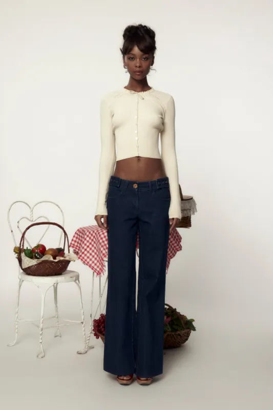 Drawstring Cardigan Leite sold by Mirror Palais