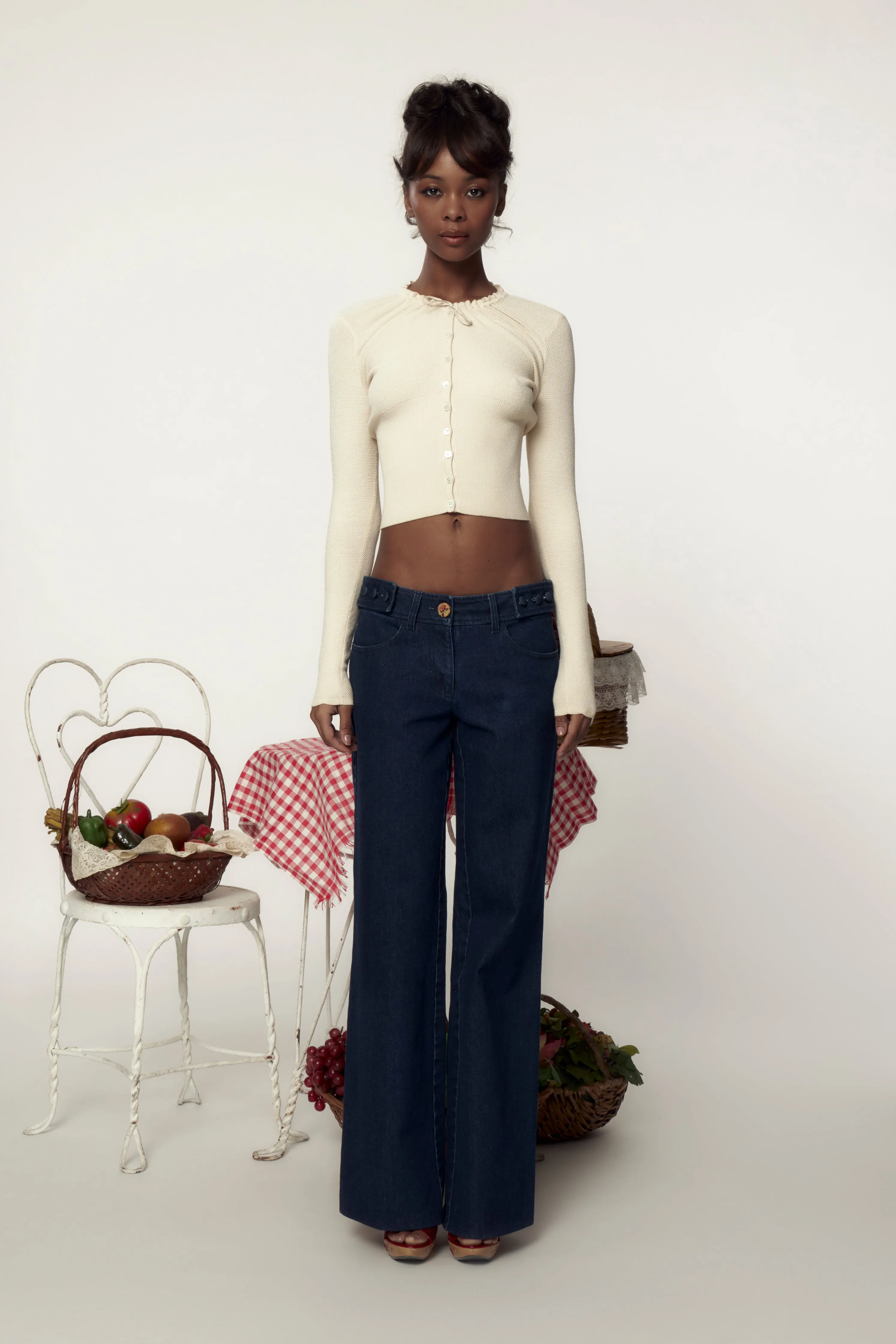 Drawstring Cardigan Leite sold by Mirror Palais