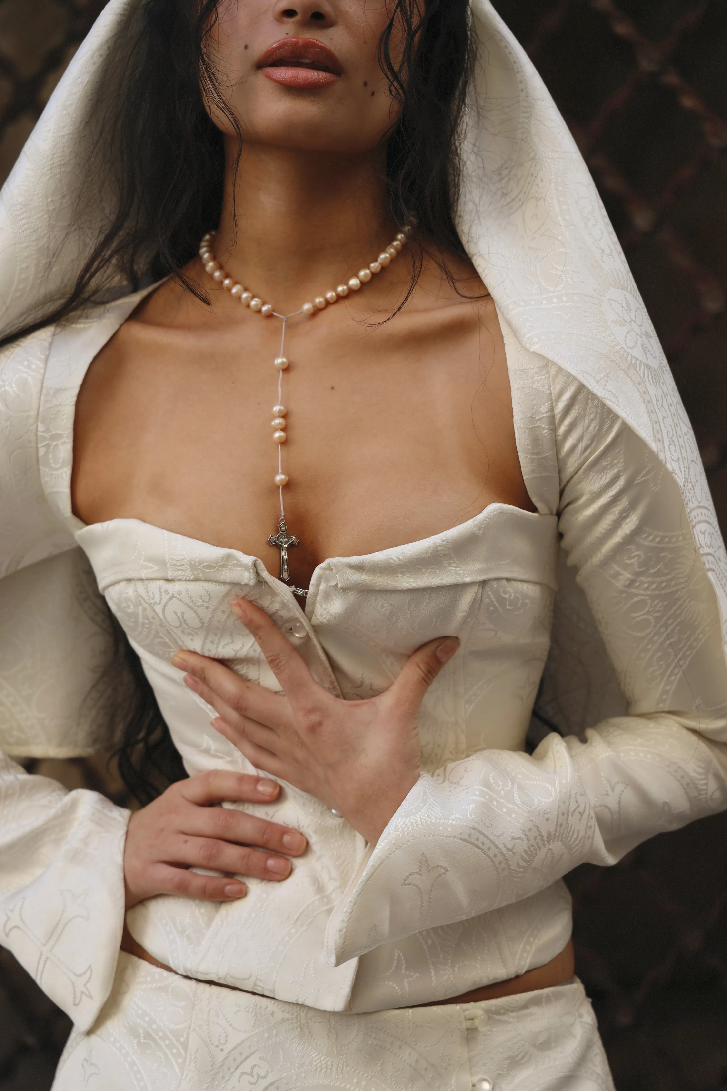 Medici Bustier in Pearl sold by Mirror Palais product image thumbnail 2