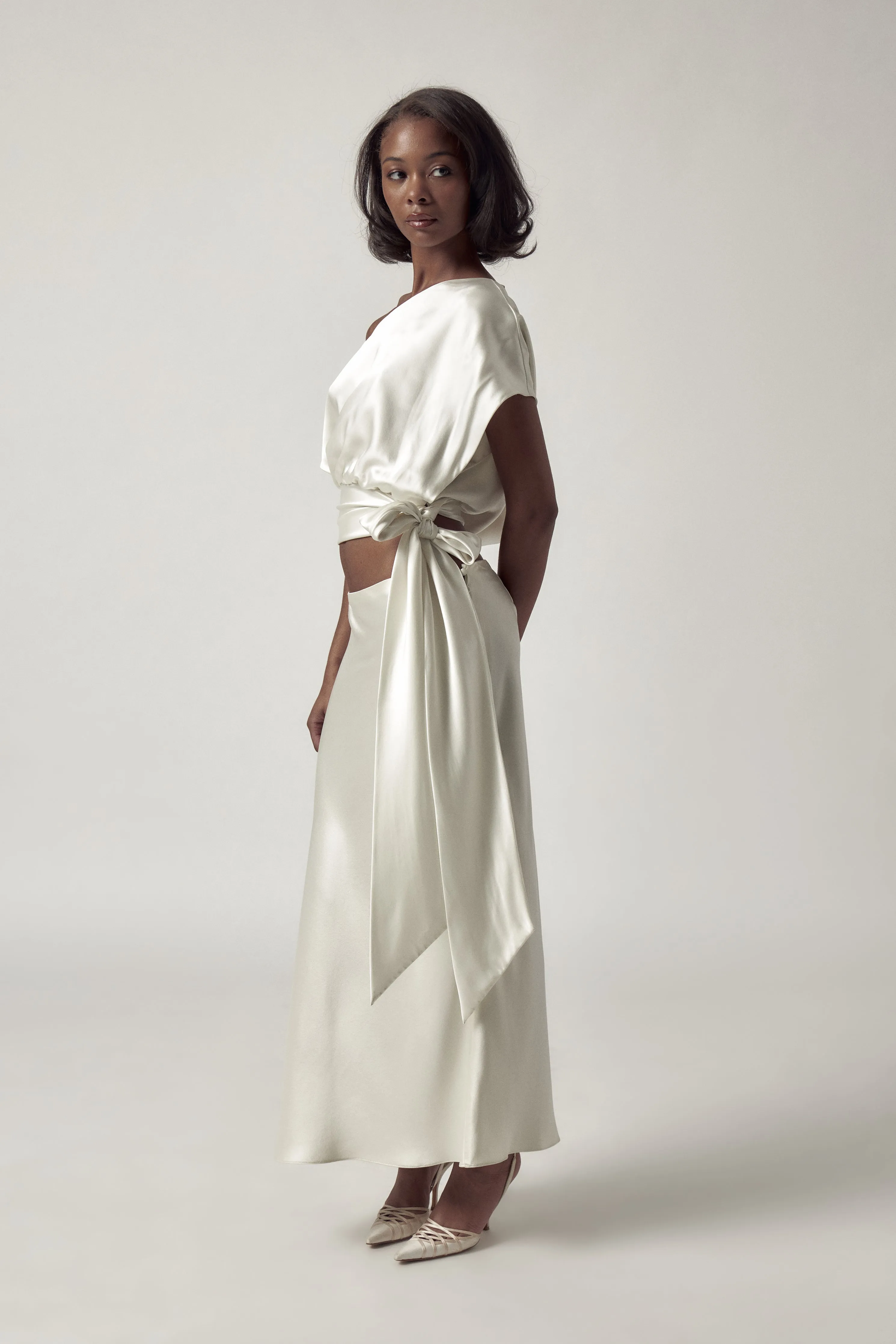 Low Rise Bias Skirt Pearl sold by Mirror Palais product image thumbnail 2