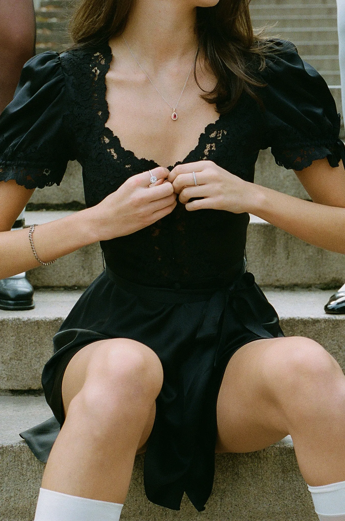 Unwrap Me Mini Dress in Noir sold by Mirror Palais product image thumbnail 5