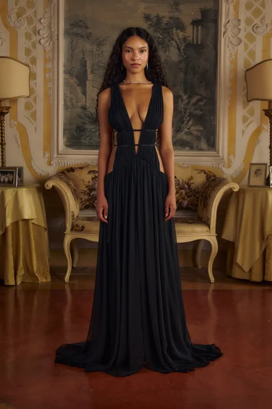 Venus Gown in Noir sold by Mirror Palais