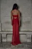 Bow Wrap Dress in Scarlet sold by Mirror Palais