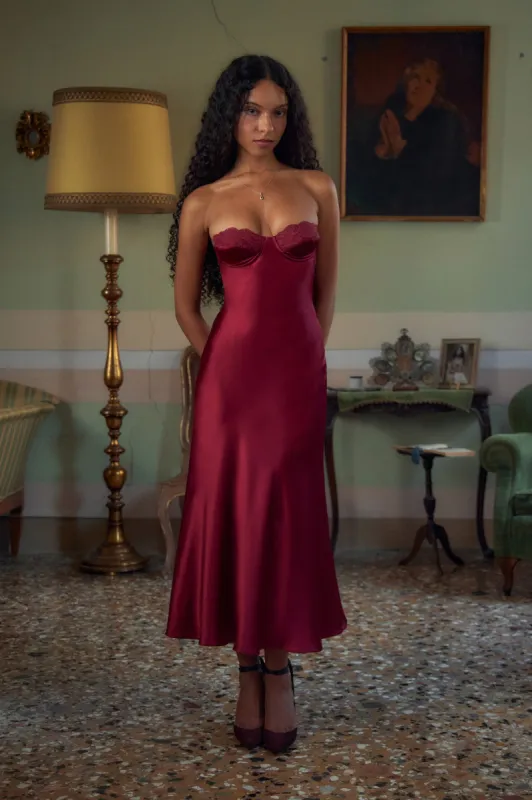 Ballet Dress Lined in Sangre sold by Mirror Palais