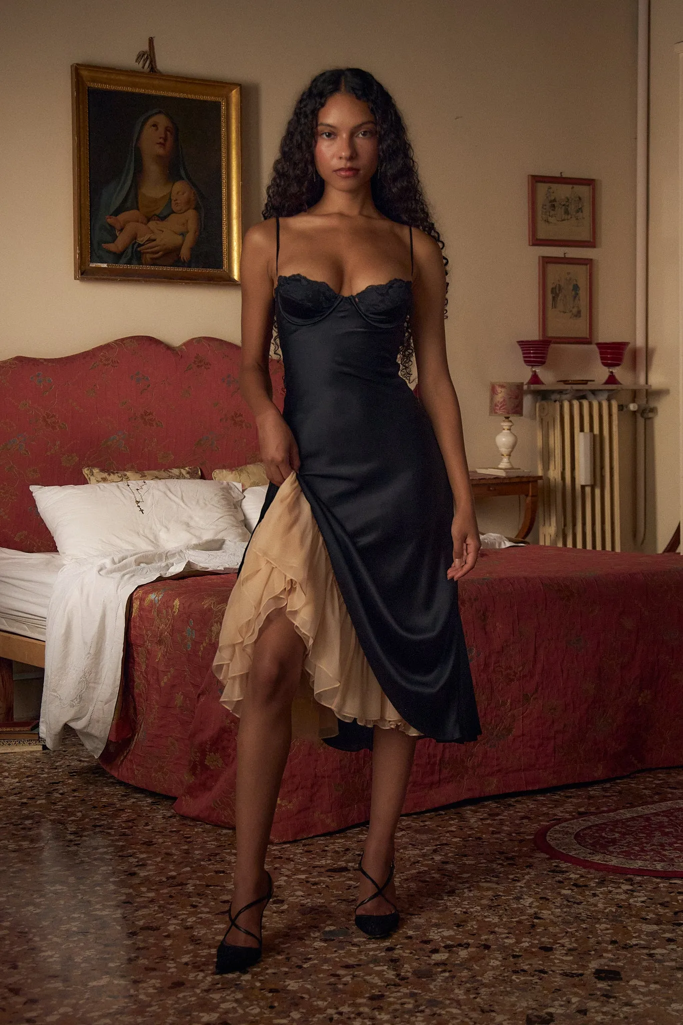 Ballet Dress Lined in Noir sold by Mirror Palais