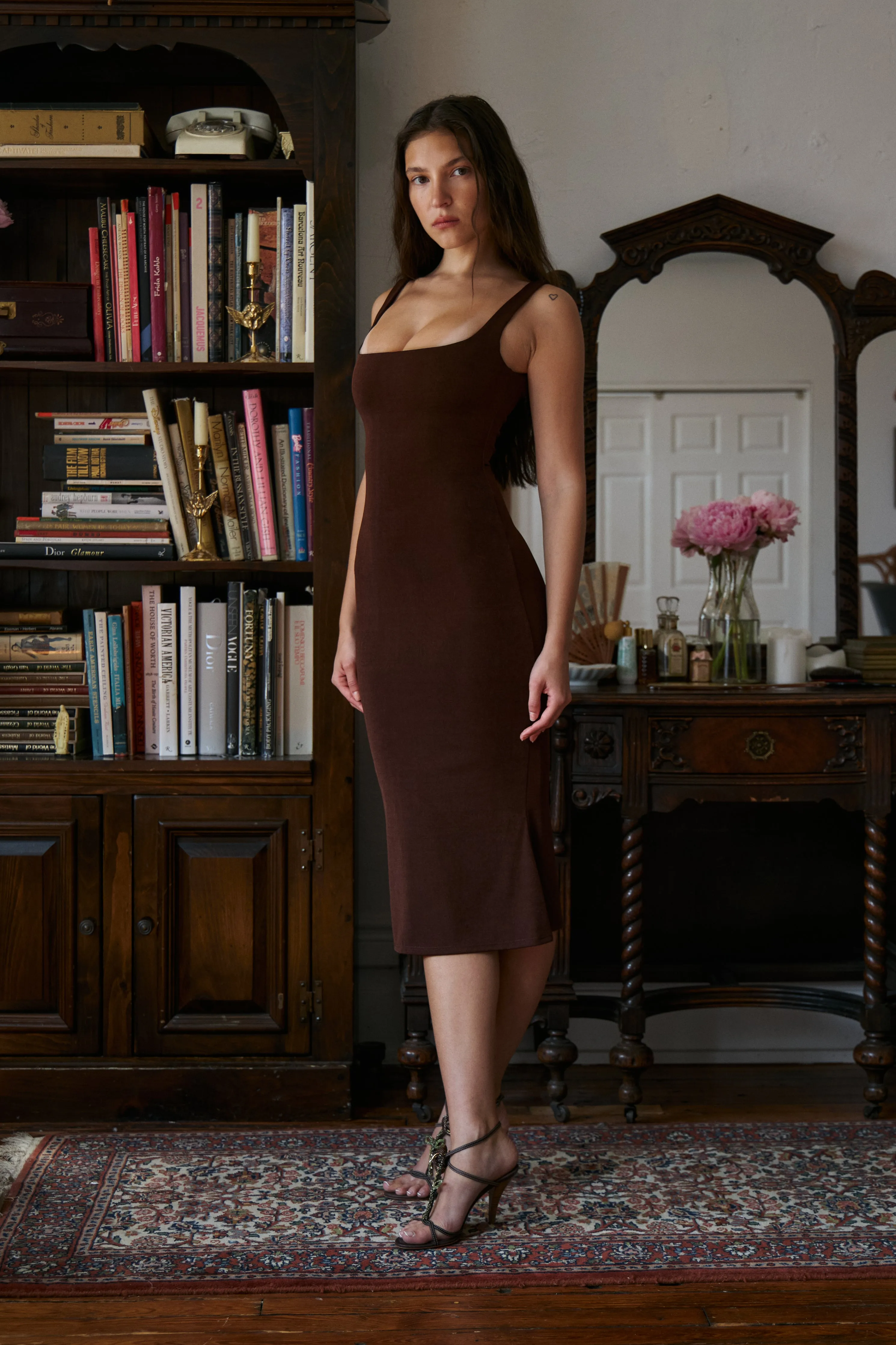 Supermodel Dress in Chocolat sold by Mirror Palais product image thumbnail 2