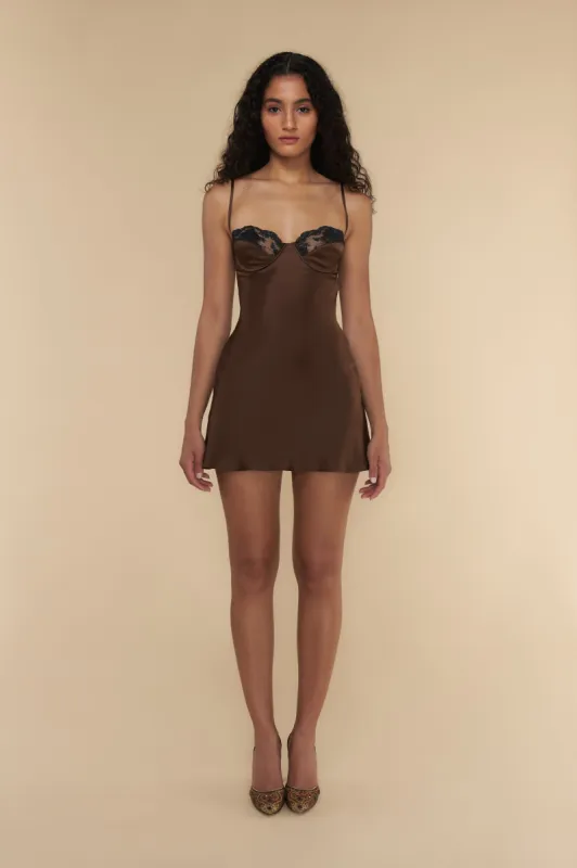Underwire Slip Dress Hershey's Kiss sold by Mirror Palais