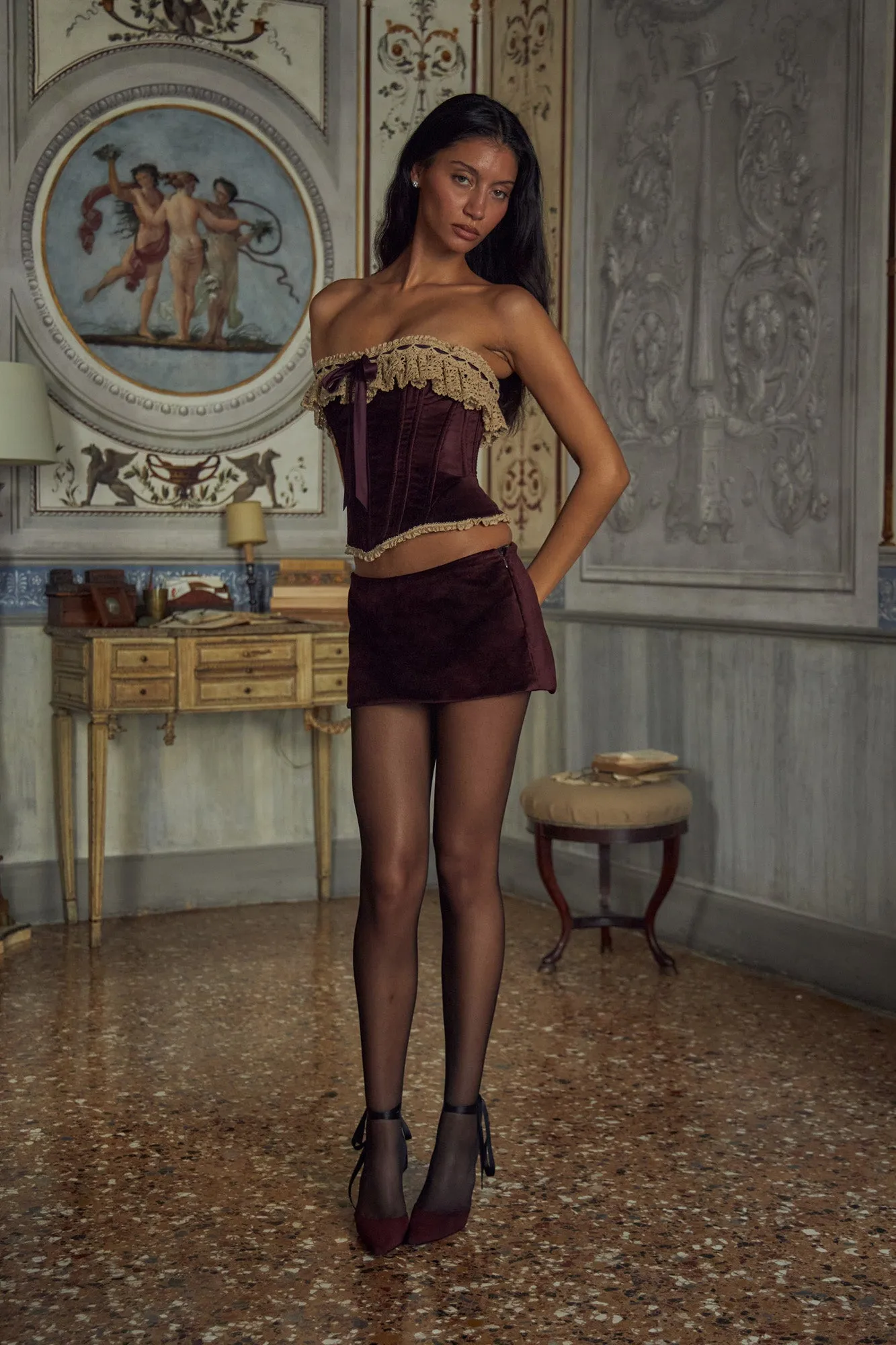 Victorian Corset in Chianti sold by Mirror Palais product image thumbnail 5