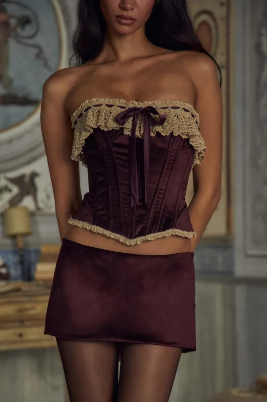 Victorian Corset in Chianti sold by Mirror Palais