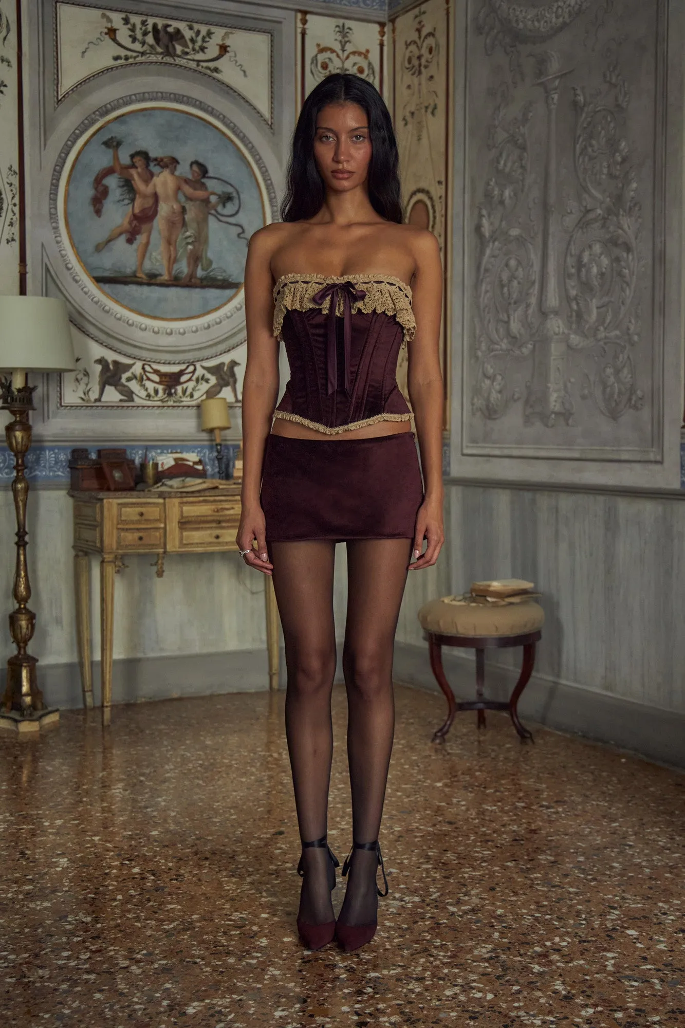Victorian Corset in Chianti sold by Mirror Palais product image thumbnail 4