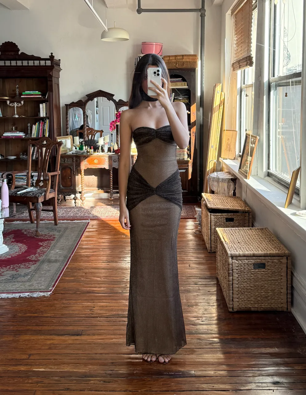 Sample Starlite Gown Brown sold by Mirror Palais