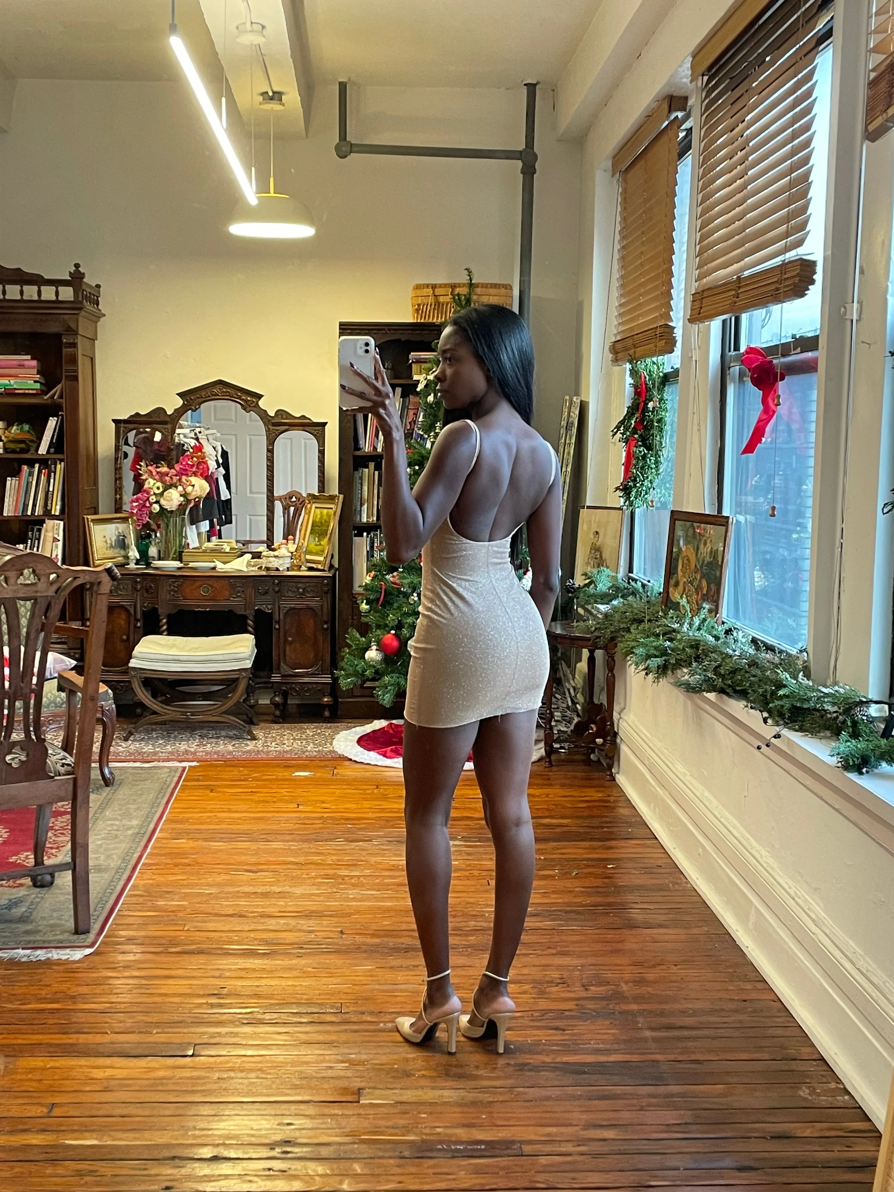 Sample Lady Di A-Line Dress Diamond Sand sold by Mirror Palais product image thumbnail 3