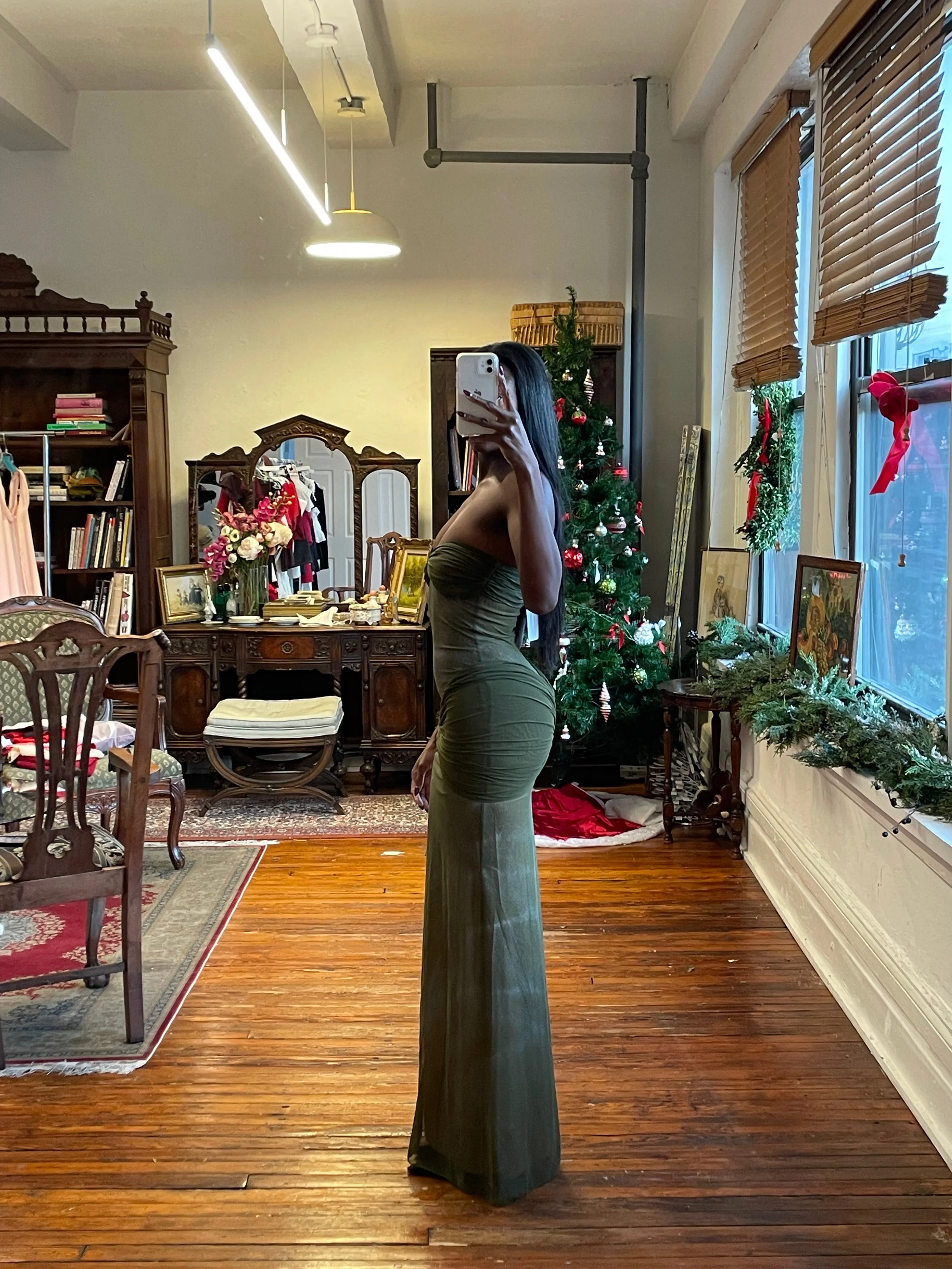 Sample Starlite Dress Olive sold by Mirror Palais product image thumbnail 2