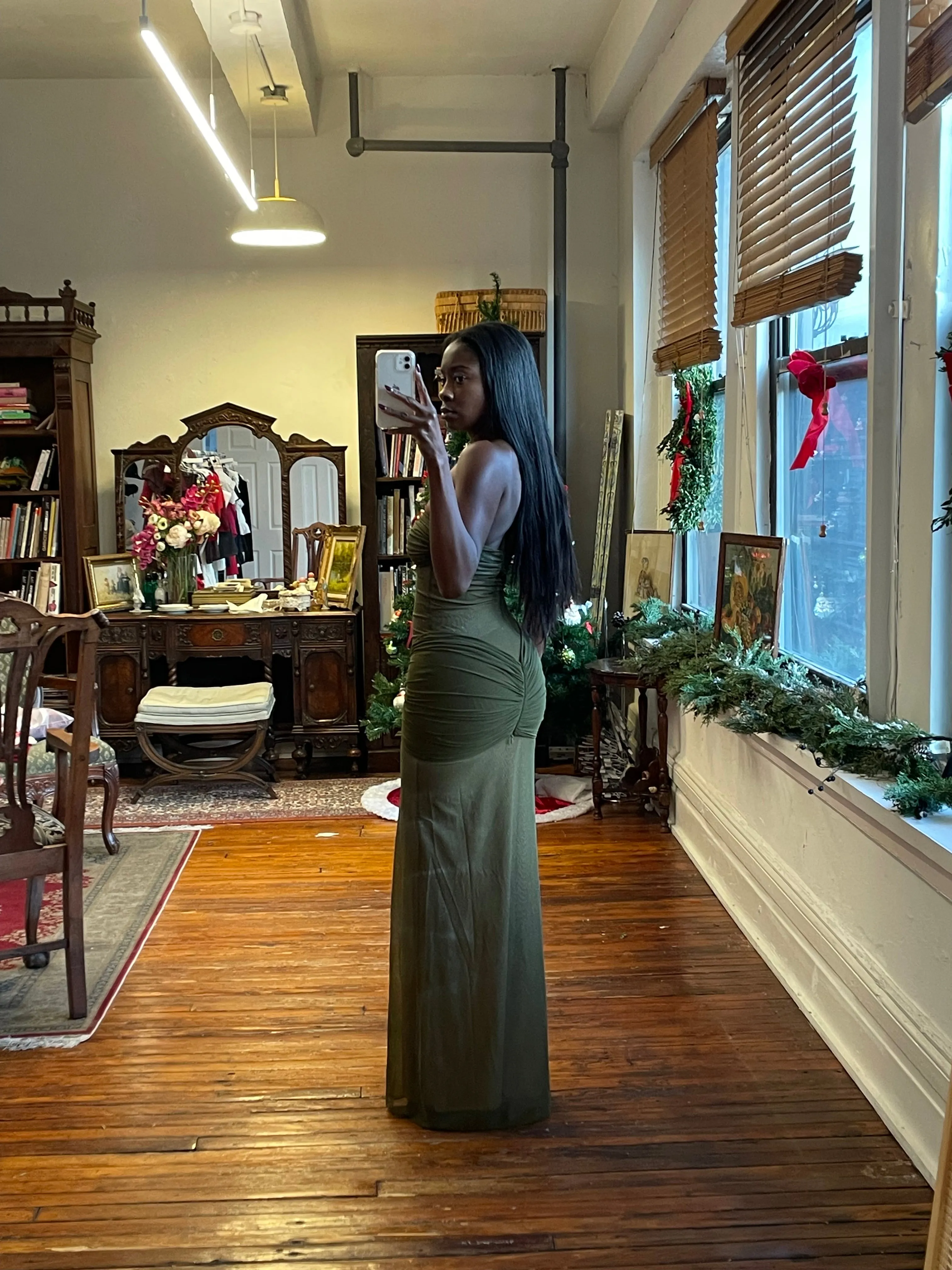 Sample Starlite Dress Olive sold by Mirror Palais product image thumbnail 3