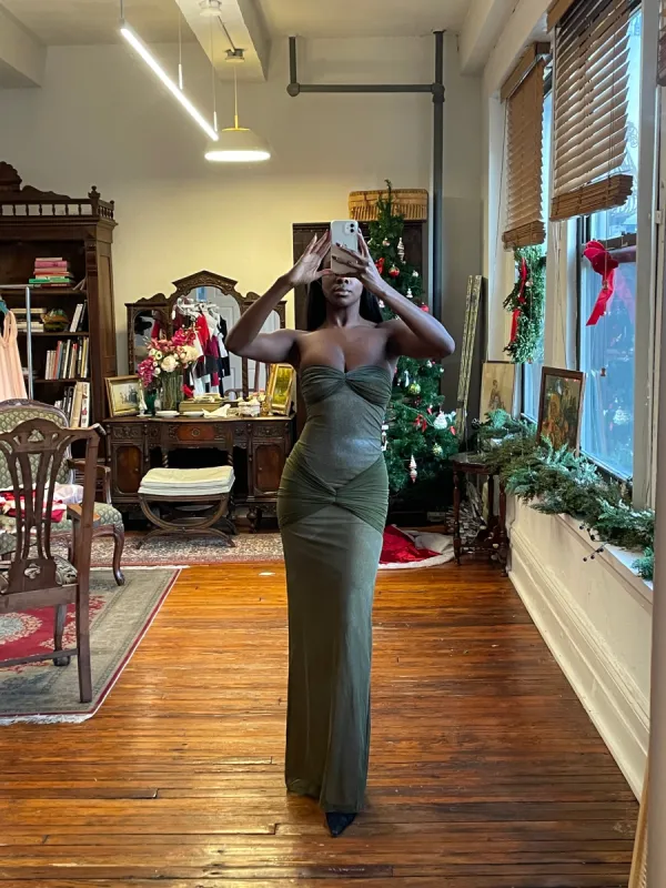 Sample Starlite Dress Olive sold by Mirror Palais