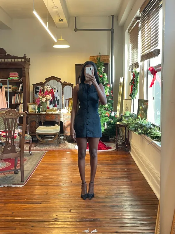 Sample Noir Velveteen Dress sold by Mirror Palais