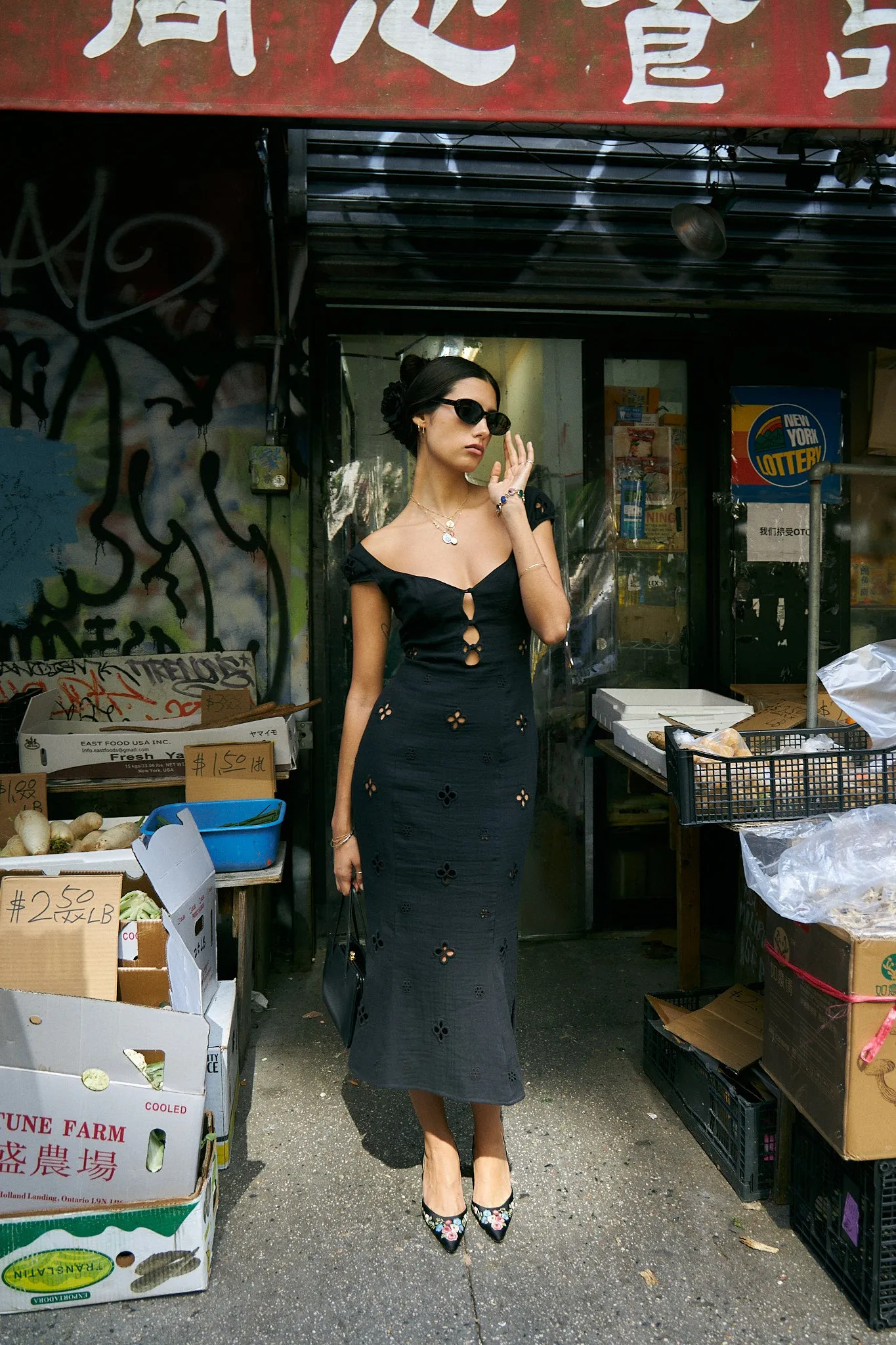 Maria Dress in Noir sold by Mirror Palais product image thumbnail 4