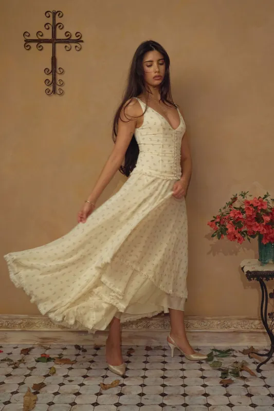 Buttercream Rose Skirt sold by Mirror Palais