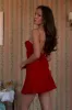 Belladonna Mini Dress in Scarlet sold by Mirror Palais