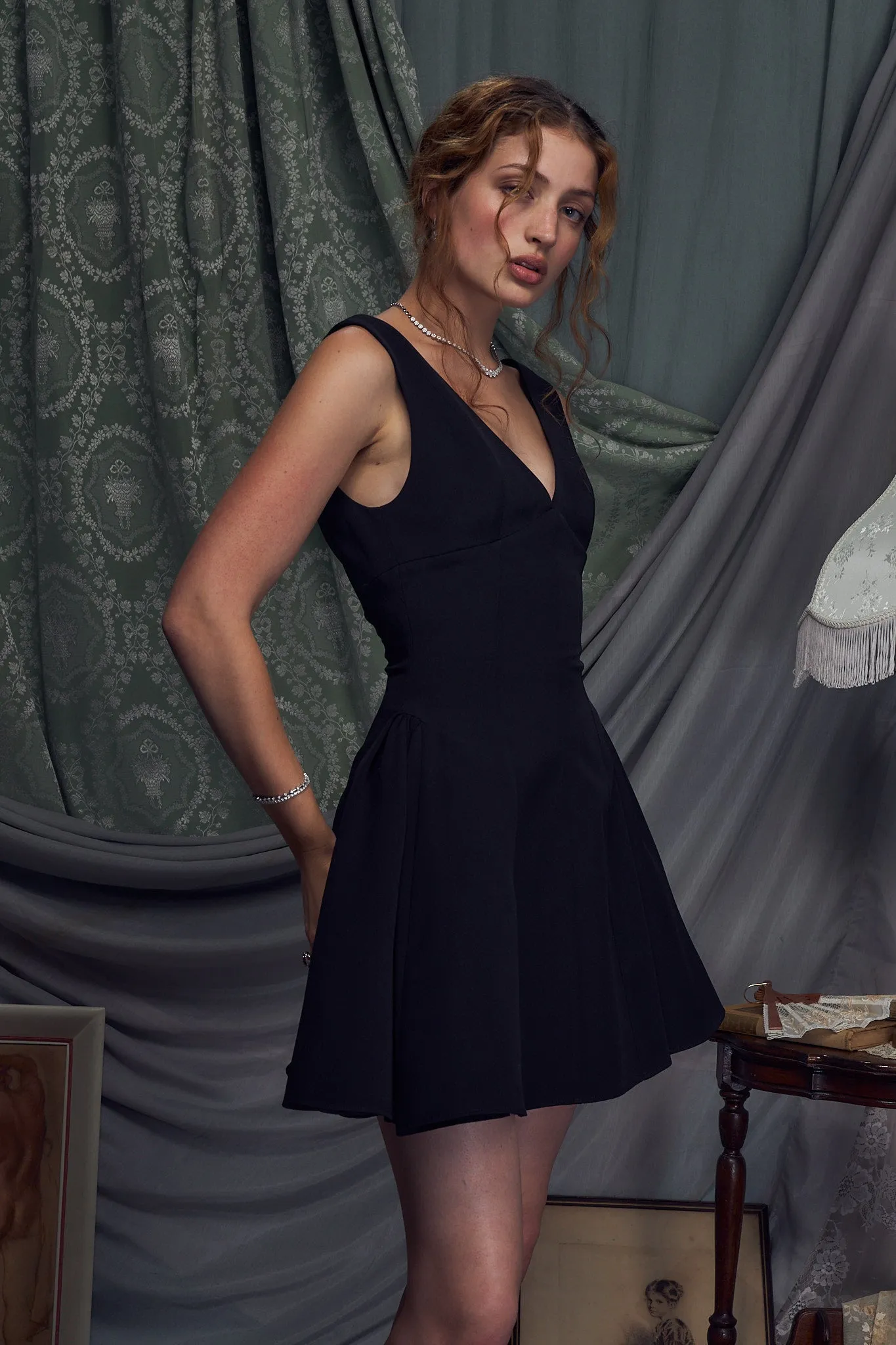 Audrey Hepburn Dress in Noir sold by Mirror Palais product image thumbnail 4